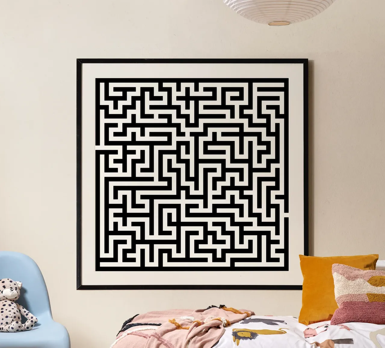 Labyrinth Square (Simple) poster by CaraLuisa