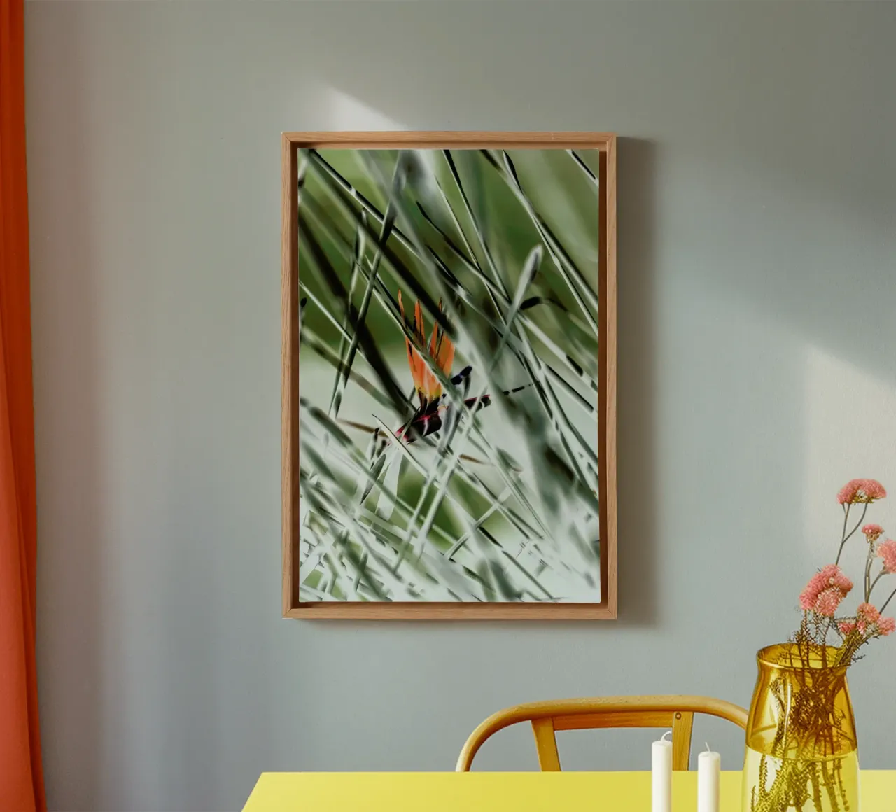 Strelitzia tela con Cornice a cassetta da Shot By Clint