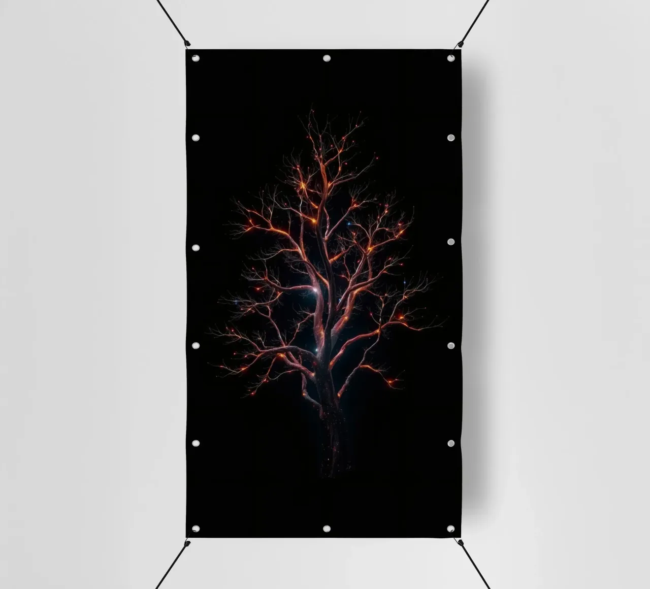 Captivating abstract tree design with glowing branches pvc cover by DesignDoodle