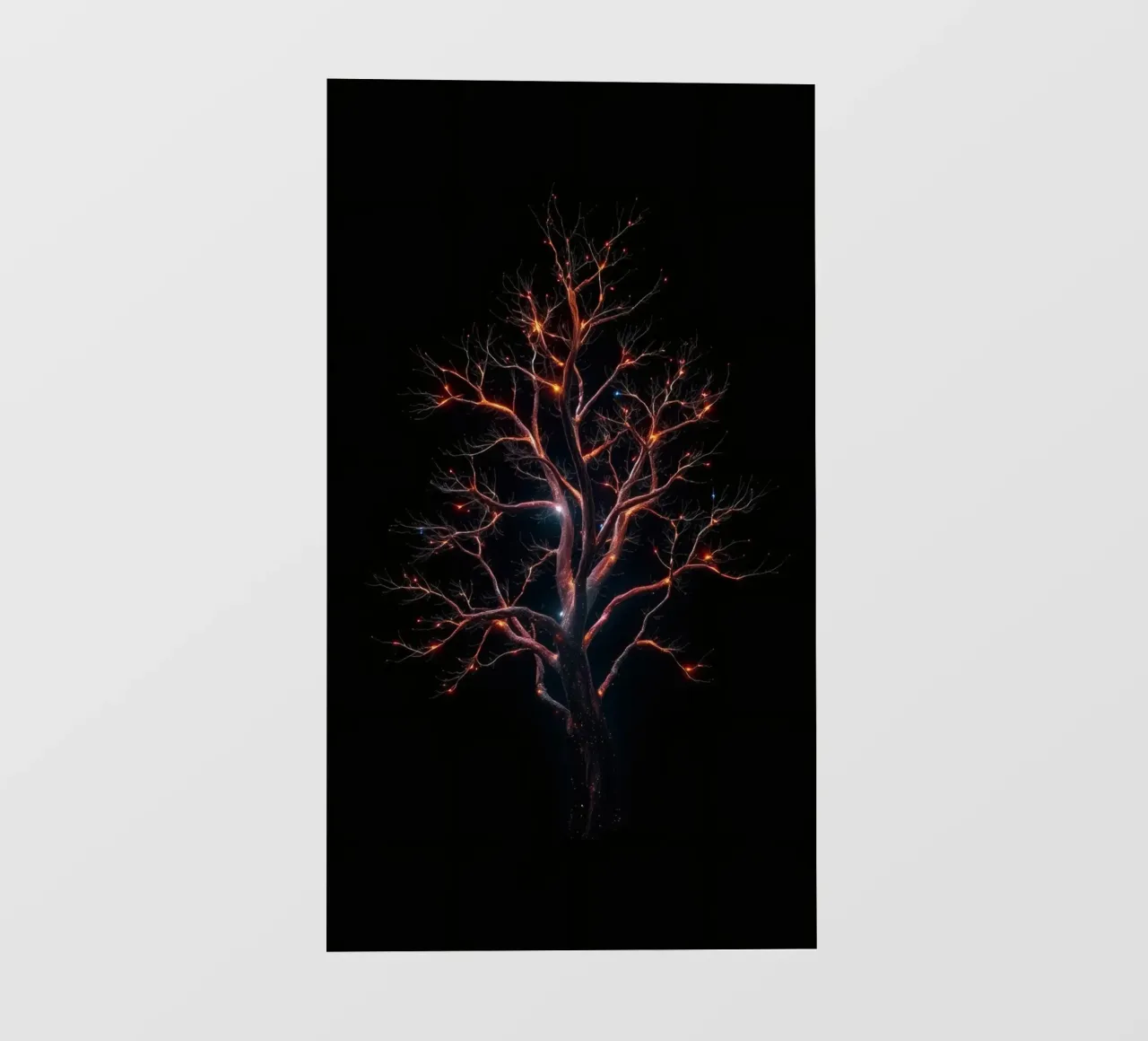 Captivating abstract tree design with glowing branches pvc cover by DesignDoodle