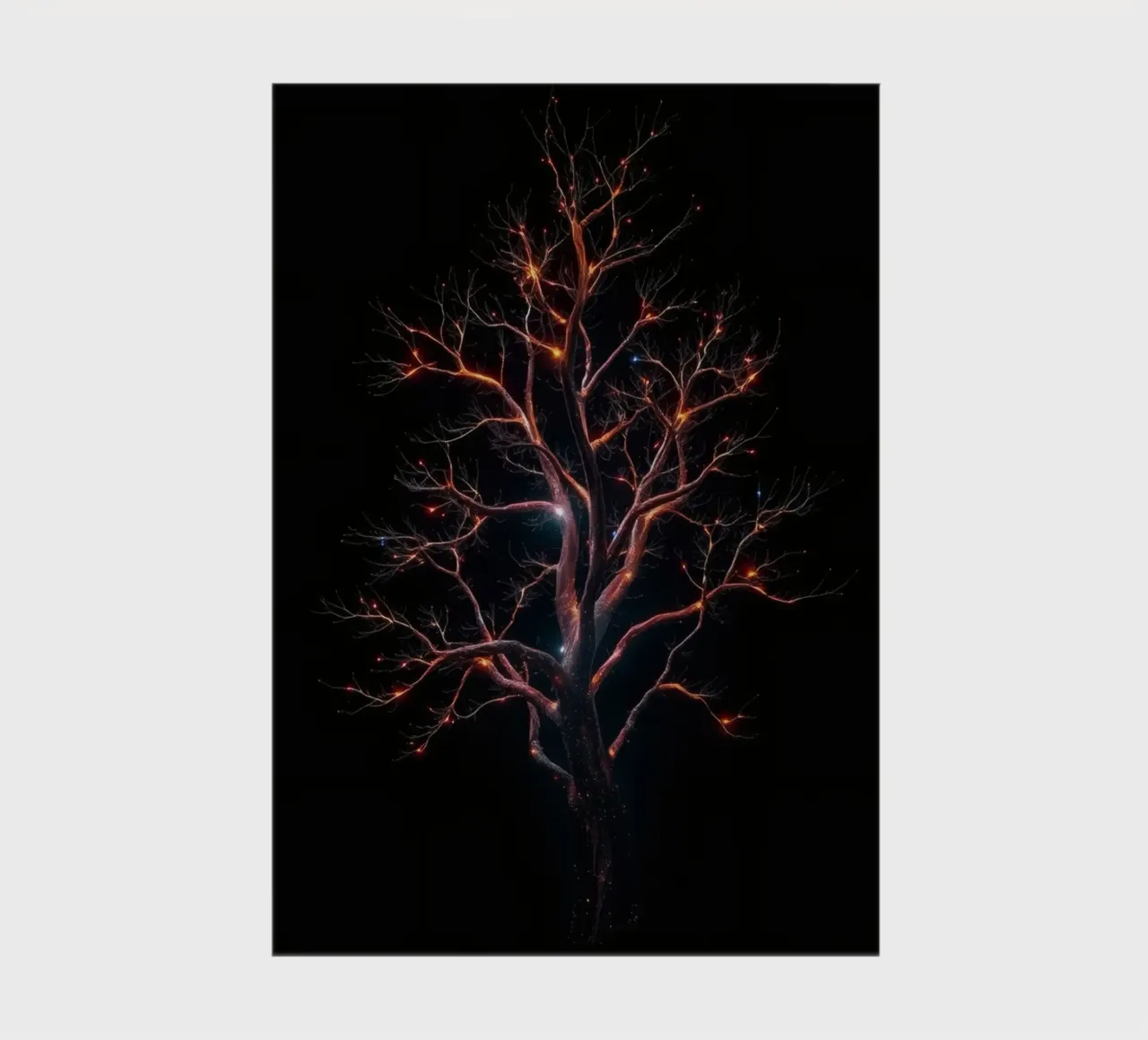 Accattivante disegno astratto di un albero con rami luminosi diario da DesignDoodle
