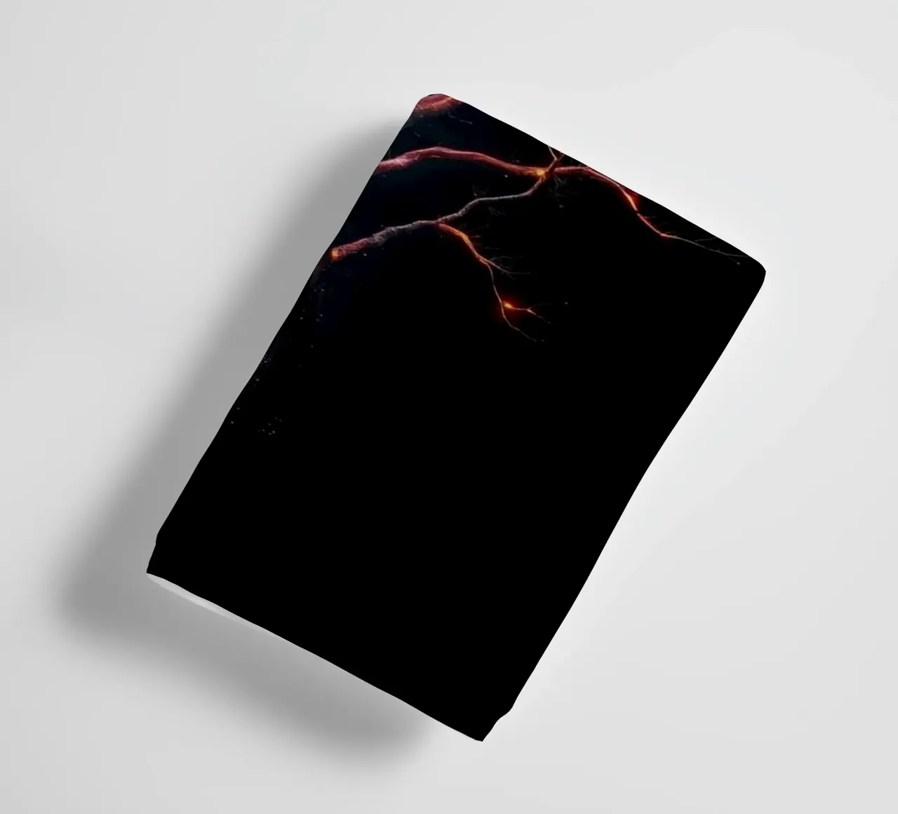 Captivating abstract tree design with glowing branches towel by DesignDoodle