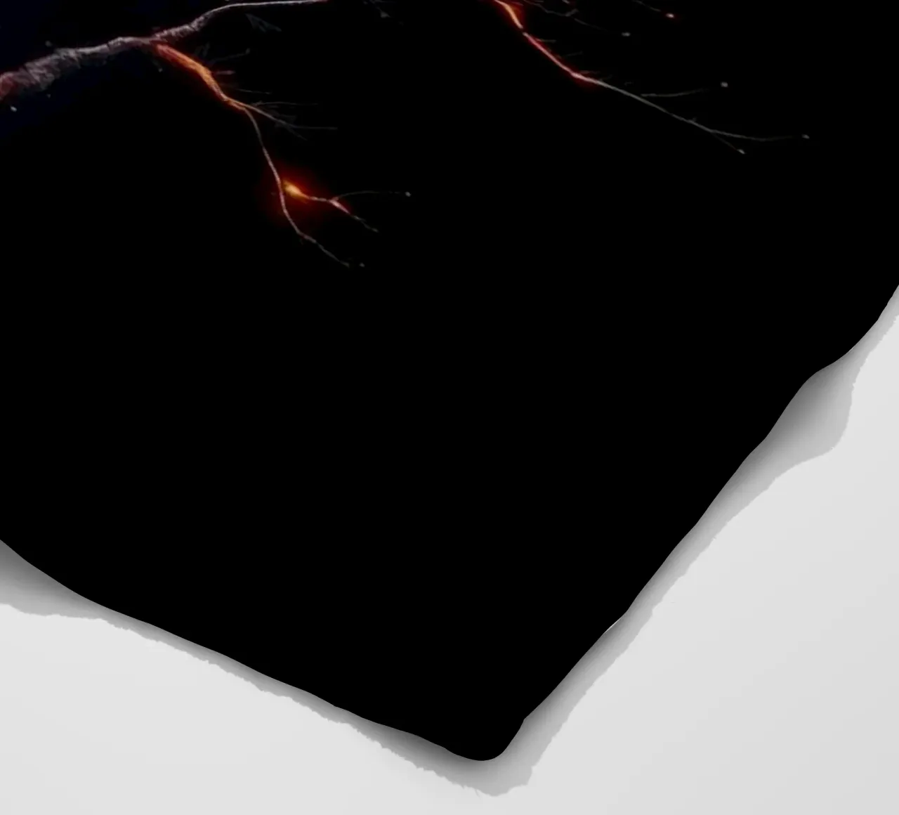 Captivating abstract tree design with glowing branches fleece blanket by DesignDoodle