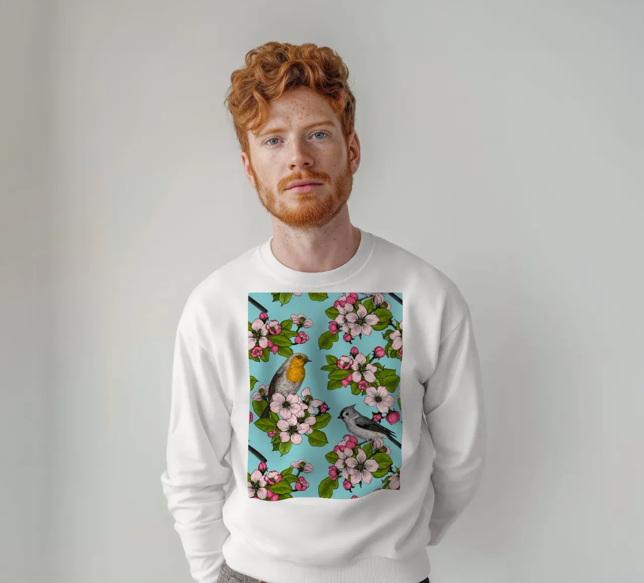 Birds and Blossoms sweatshirt by Painted Nature