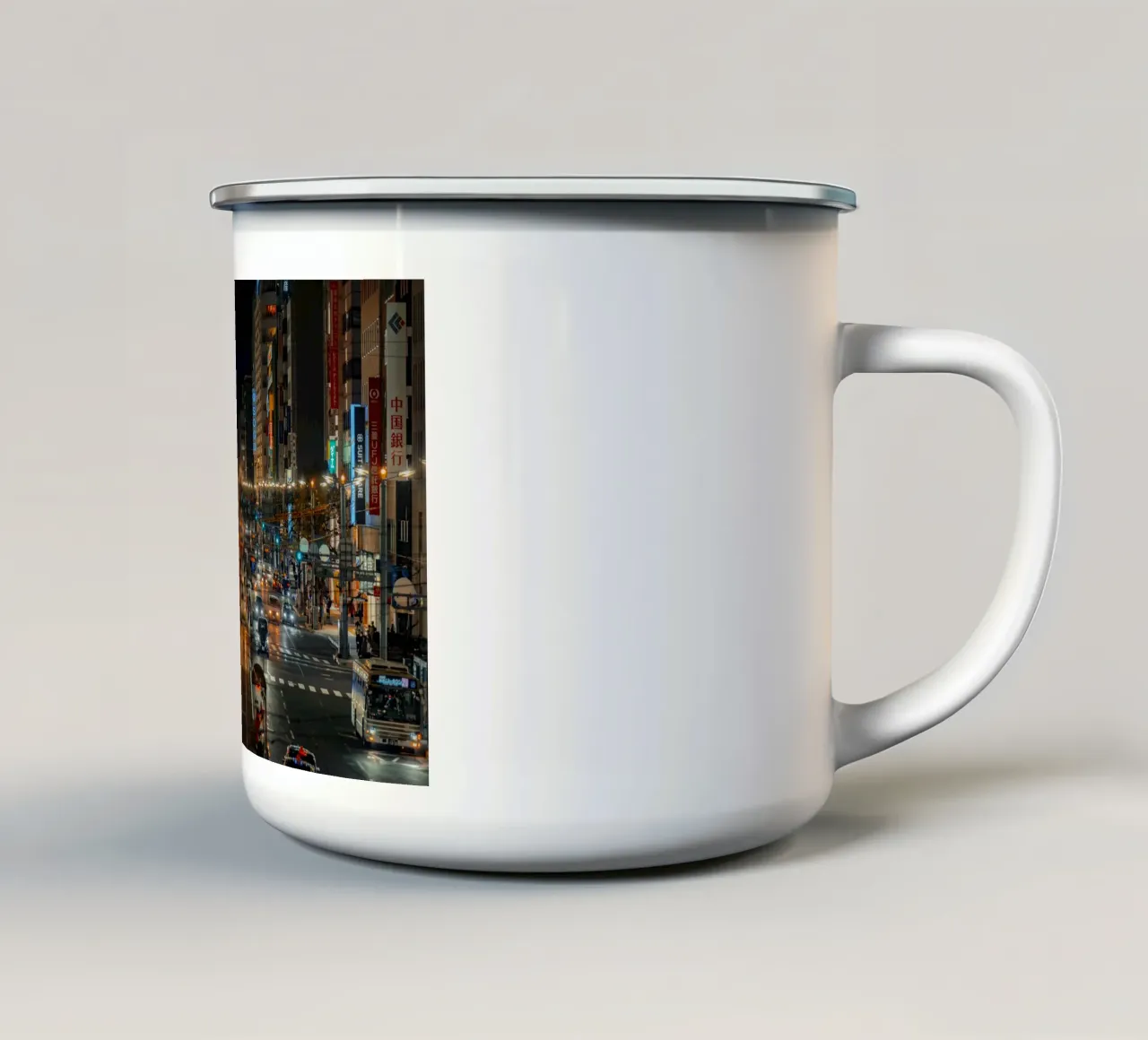 Notte a Hiroshima, Giappone tazza in smalto da Marcel Bisig