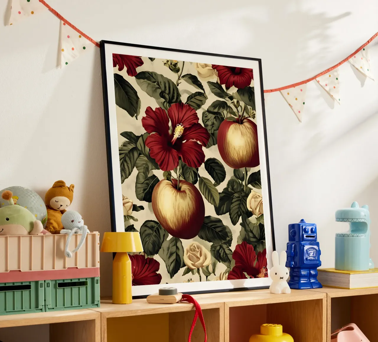Rosa d'epoca e fiore di mela carta hahnemühle da RETRO VINTAGE EDITION
