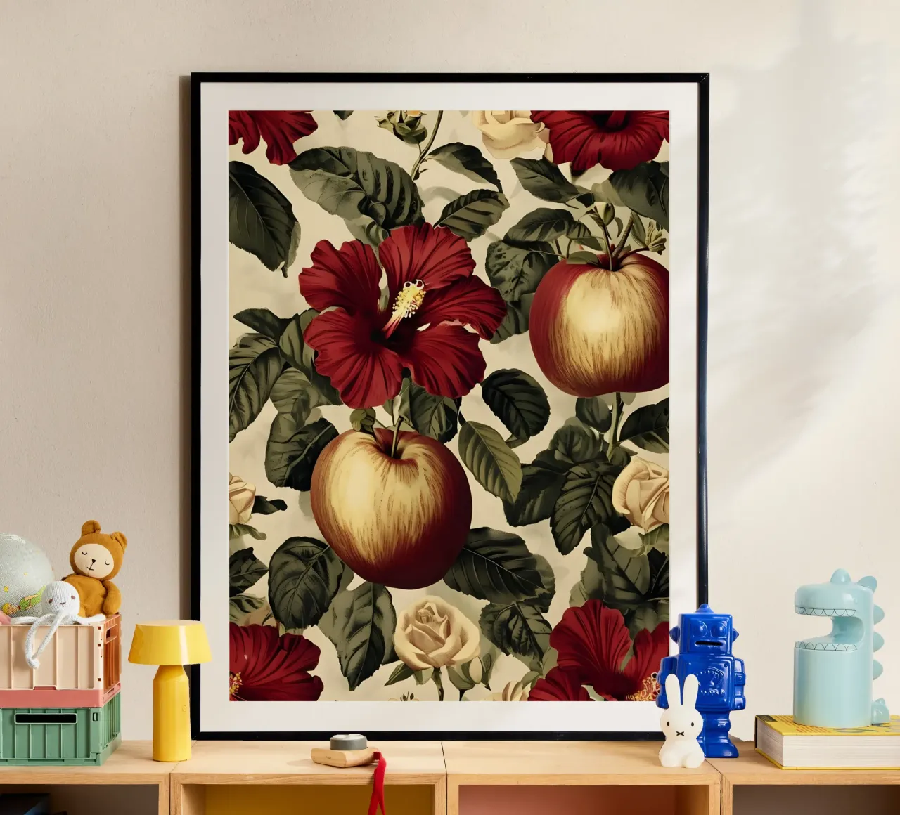 Rosa d'epoca e fiore di mela carta hahnemühle da RETRO VINTAGE EDITION
