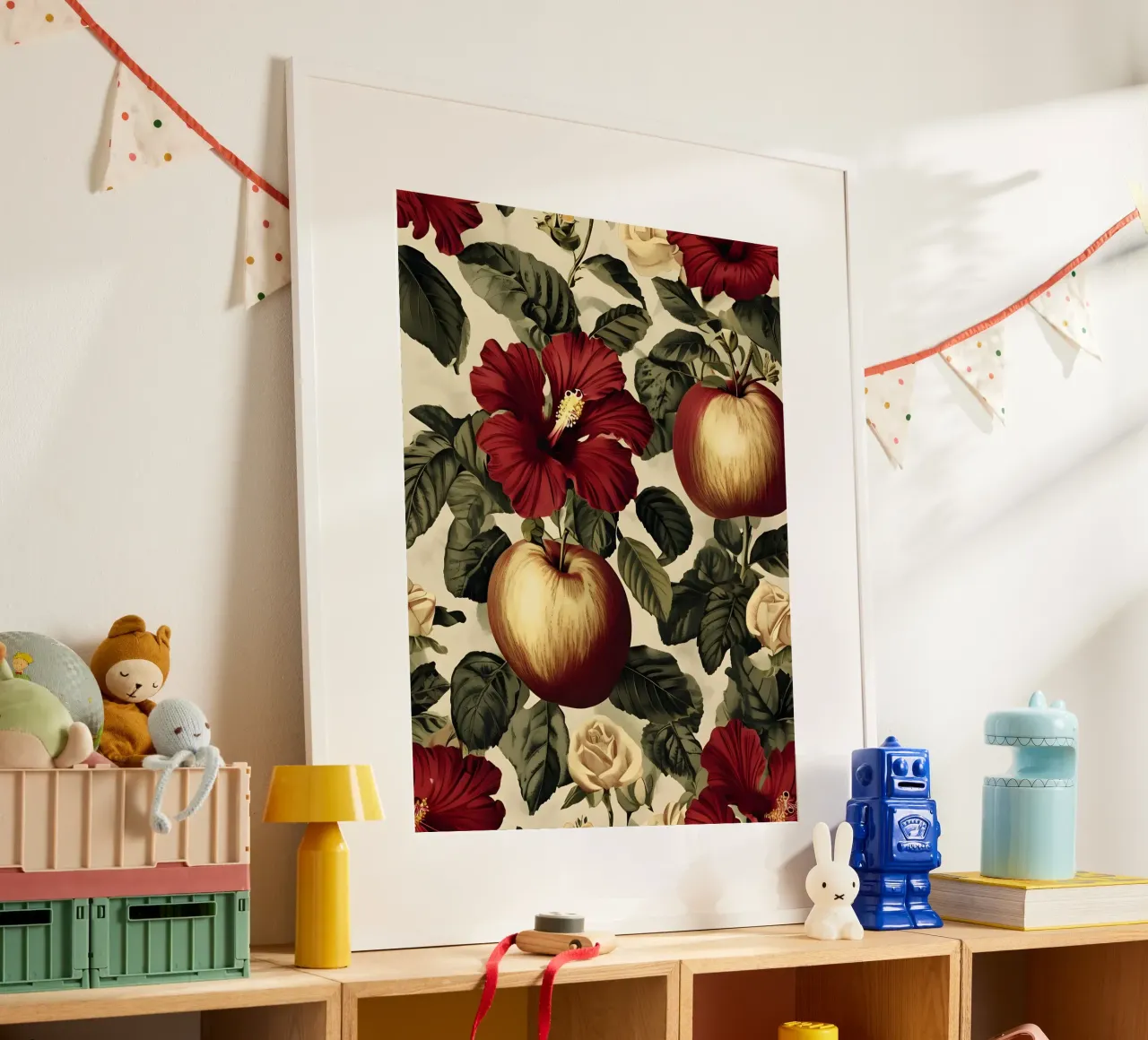 Rosa d'epoca e fiore di mela carta hahnemühle da RETRO VINTAGE EDITION