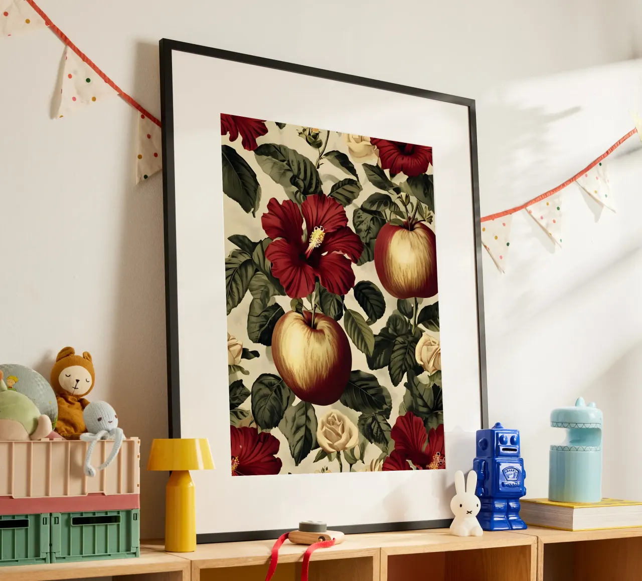 Rosa d'epoca e fiore di mela carta hahnemühle da RETRO VINTAGE EDITION