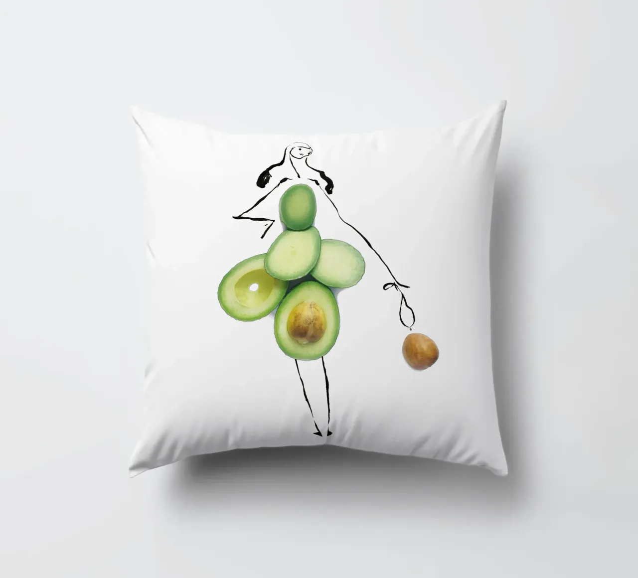 Avocado cuscino da Gretchen Roehrs
