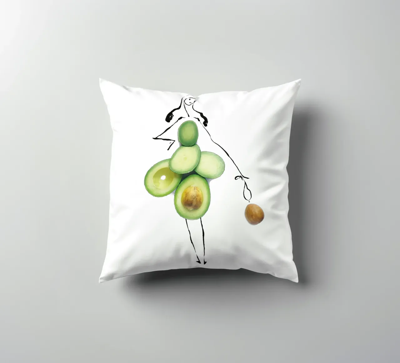 Avocado cuscino da Gretchen Roehrs