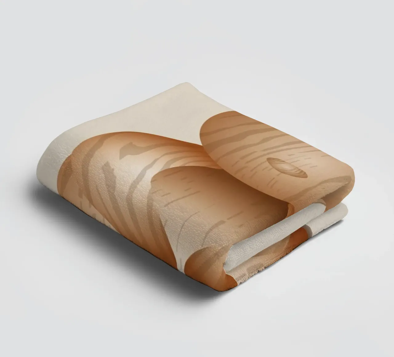 Illustration in wood look - Playful squirrel towel by namosh