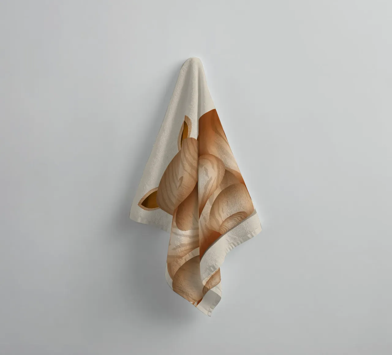 Illustration in wood look - Playful squirrel towel by namosh