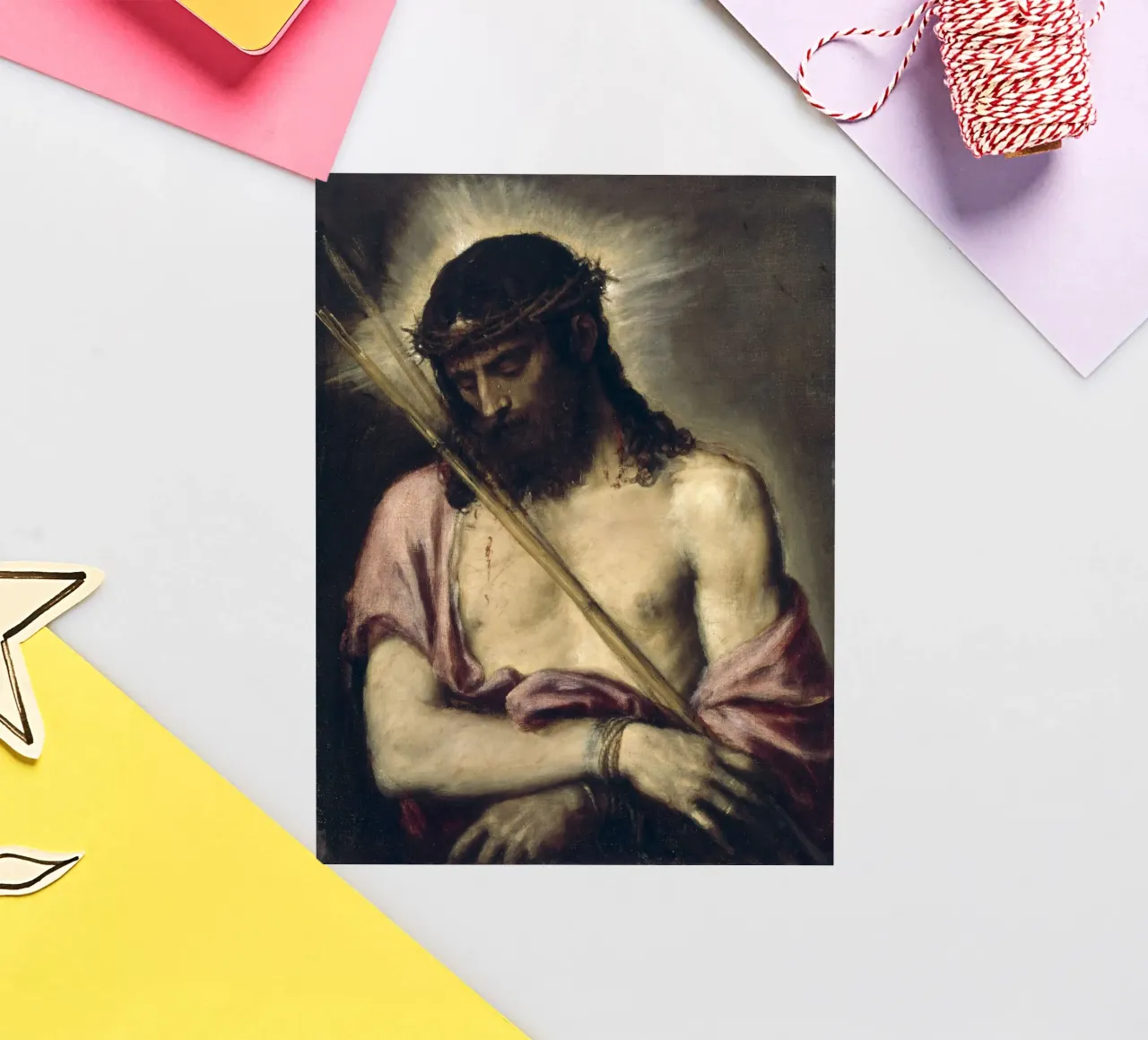 Tiziano - Gesù Cristo Ecce Homo adesivo da Timeless Artworks