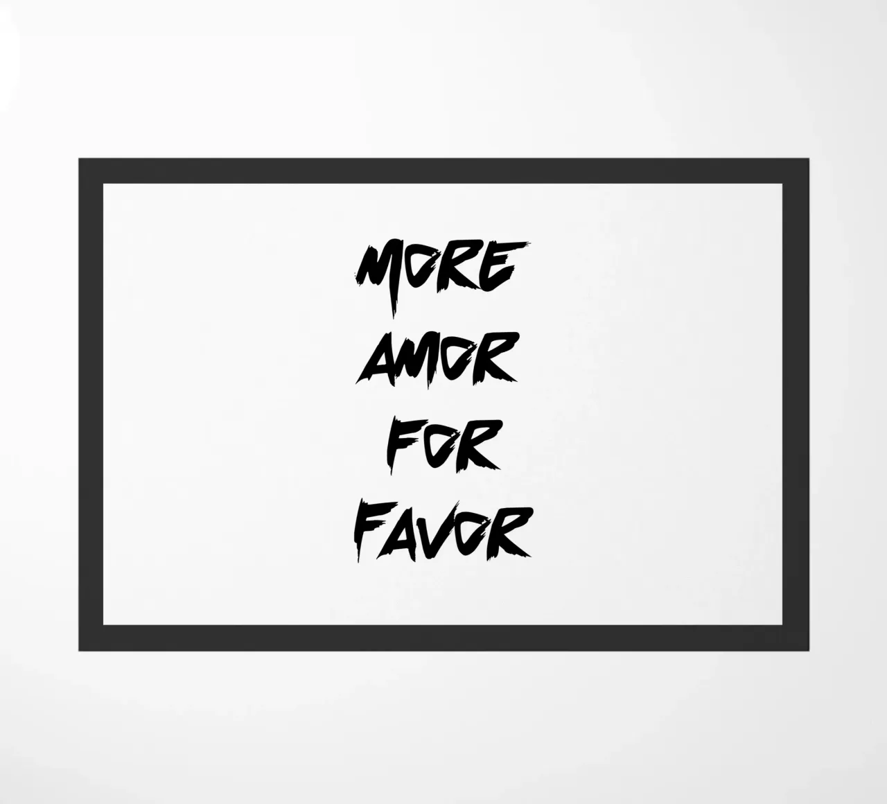 Più Amor per Favor zerbino da YV TYPOGRAPHY