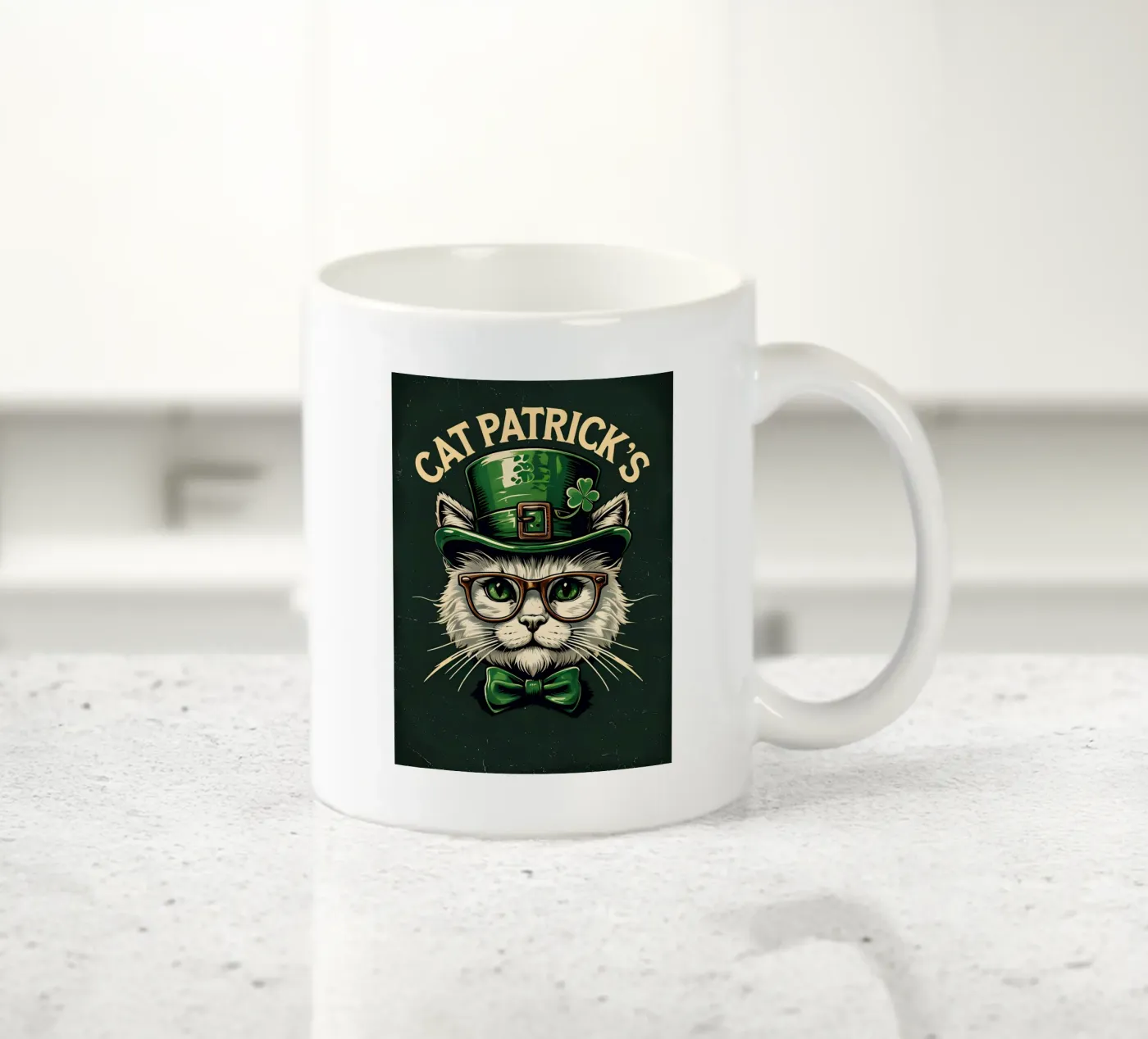 Cat Patrick's ceramic mug by RETRO VINTAGE EDITION