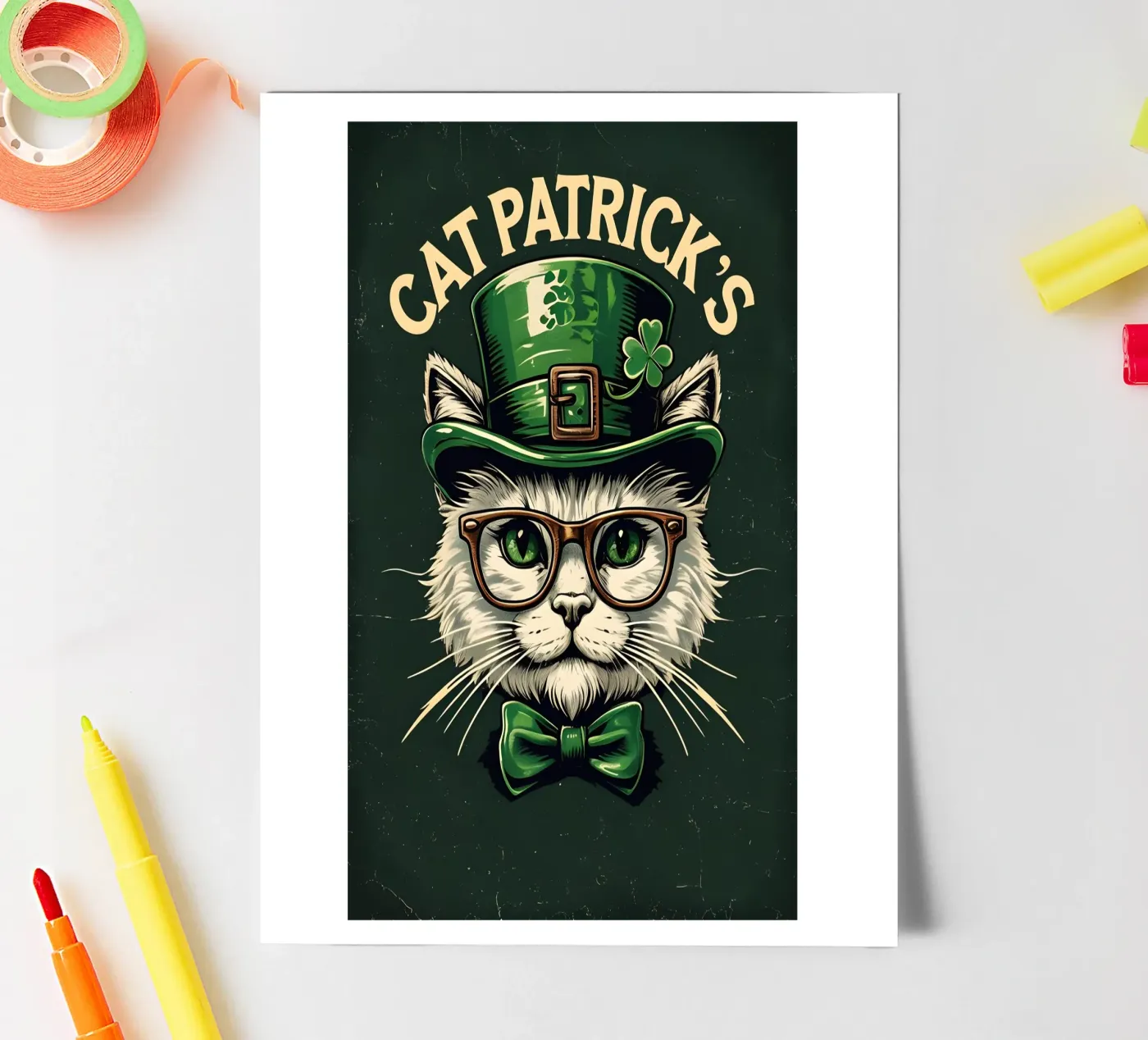 Cat Patrick's sticker sheet by RETRO VINTAGE EDITION