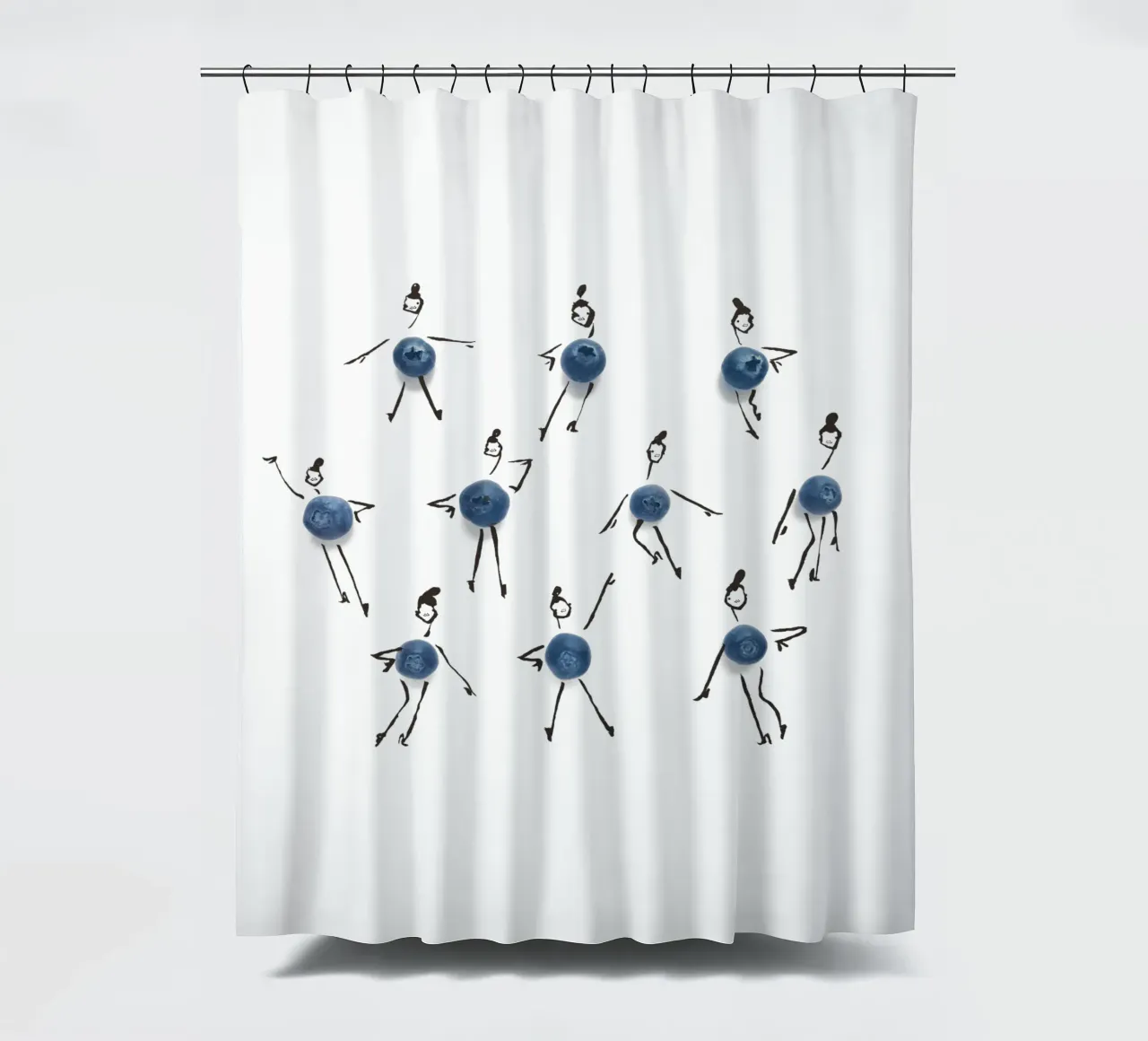 Blueberries on Parade tenda da doccia da Gretchen Roehrs