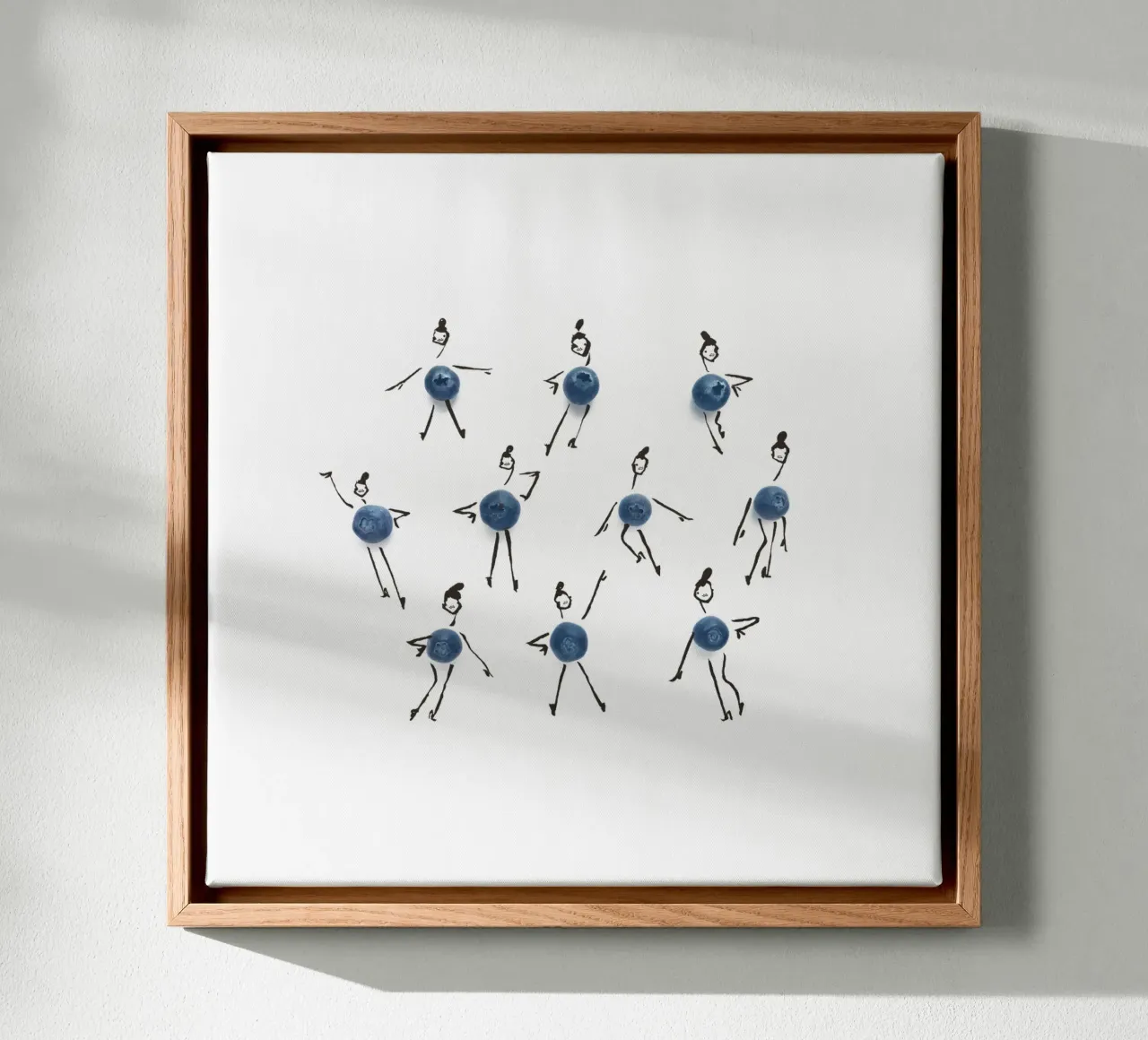 Blueberries on Parade tela con Cornice a cassetta da Gretchen Roehrs