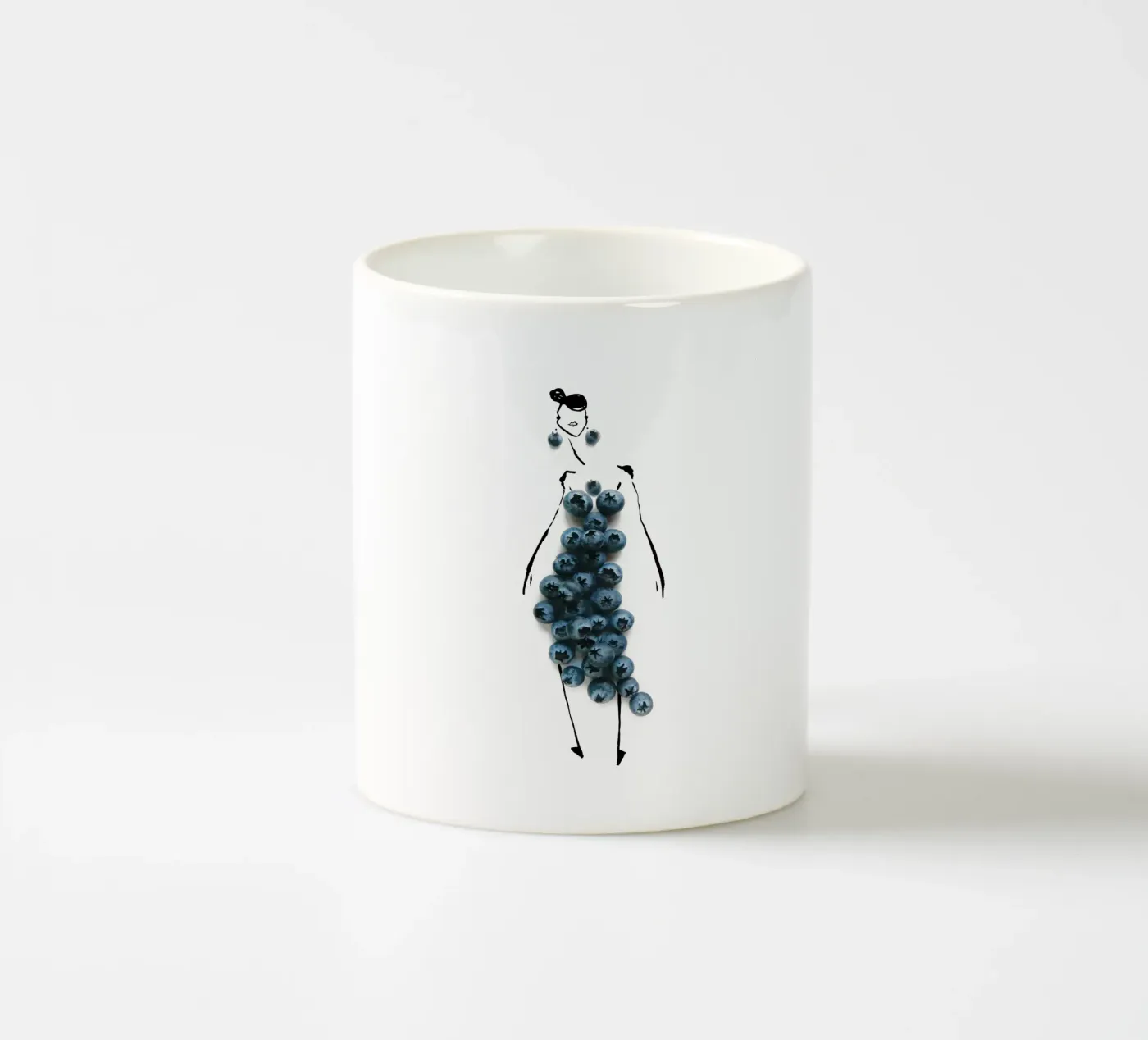 Bluets ceramic mug by Gretchen Roehrs