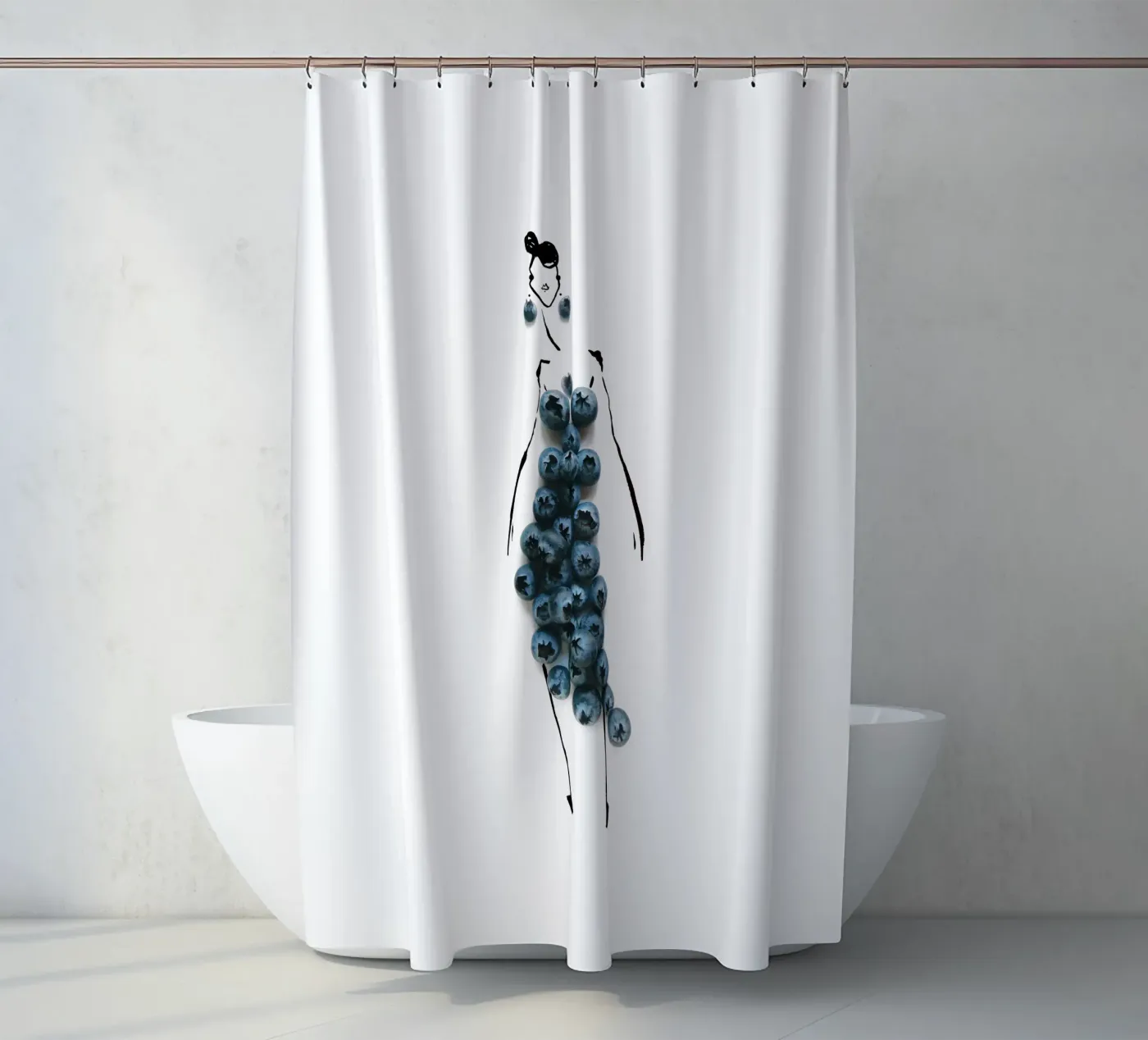 Bluets Duschvorhang von Gretchen Roehrs