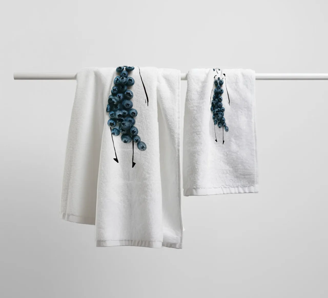 Bluets badhanddoek van Gretchen Roehrs