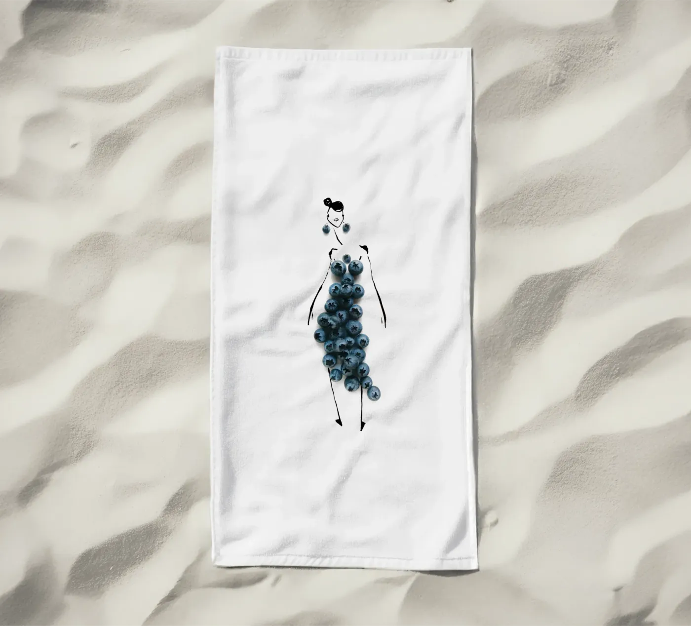 Bluets strandhanddoek van Gretchen Roehrs