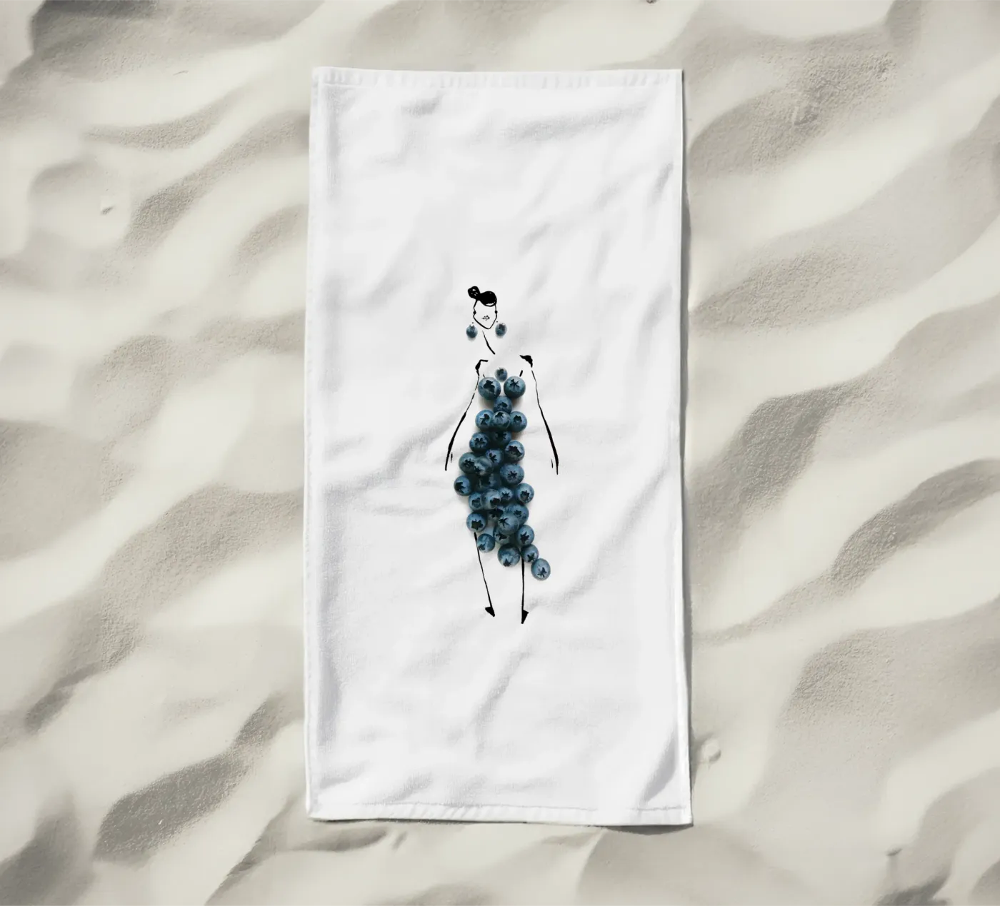 Bluets strandhanddoek van Gretchen Roehrs