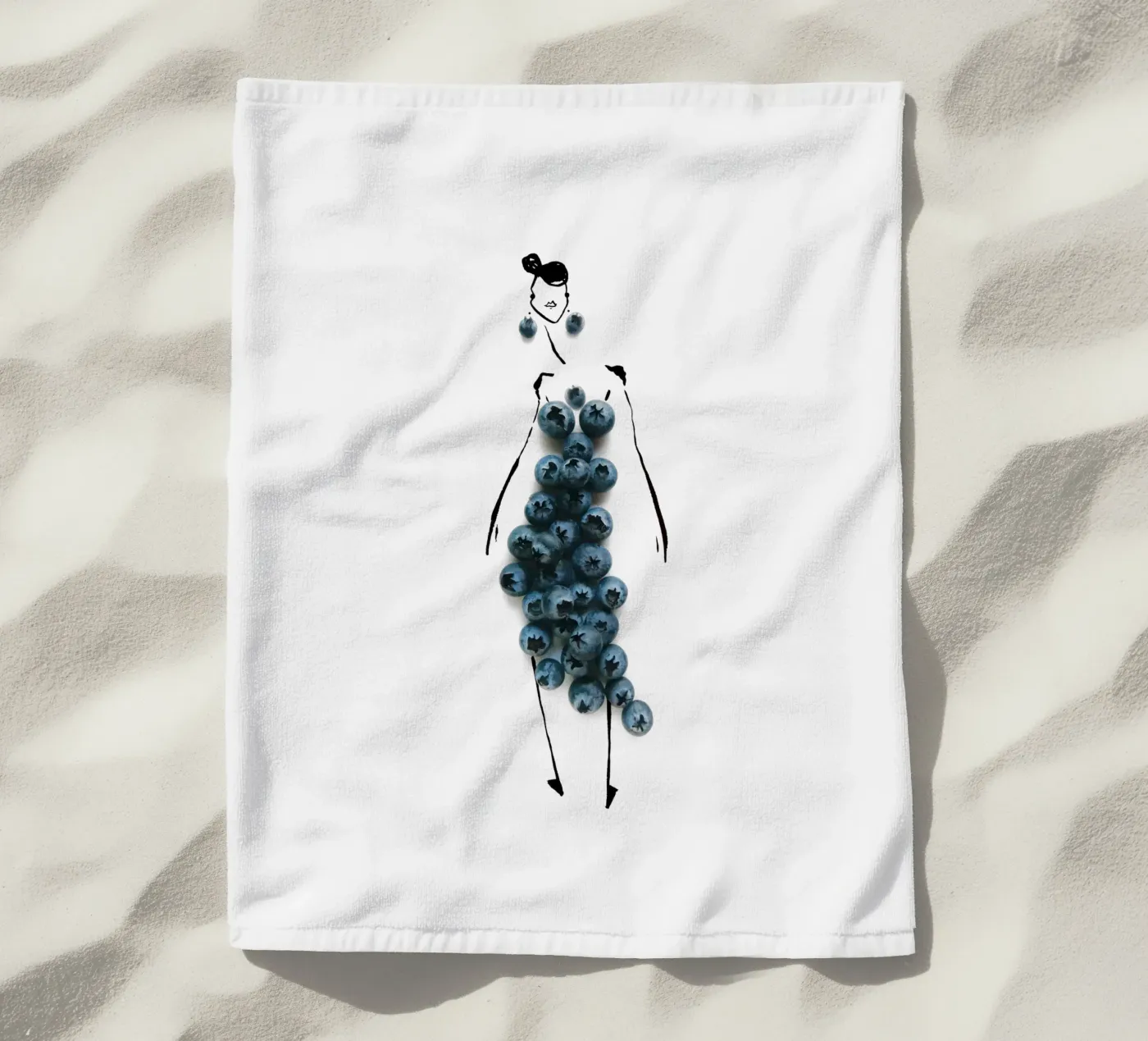 Bluets strandhanddoek van Gretchen Roehrs