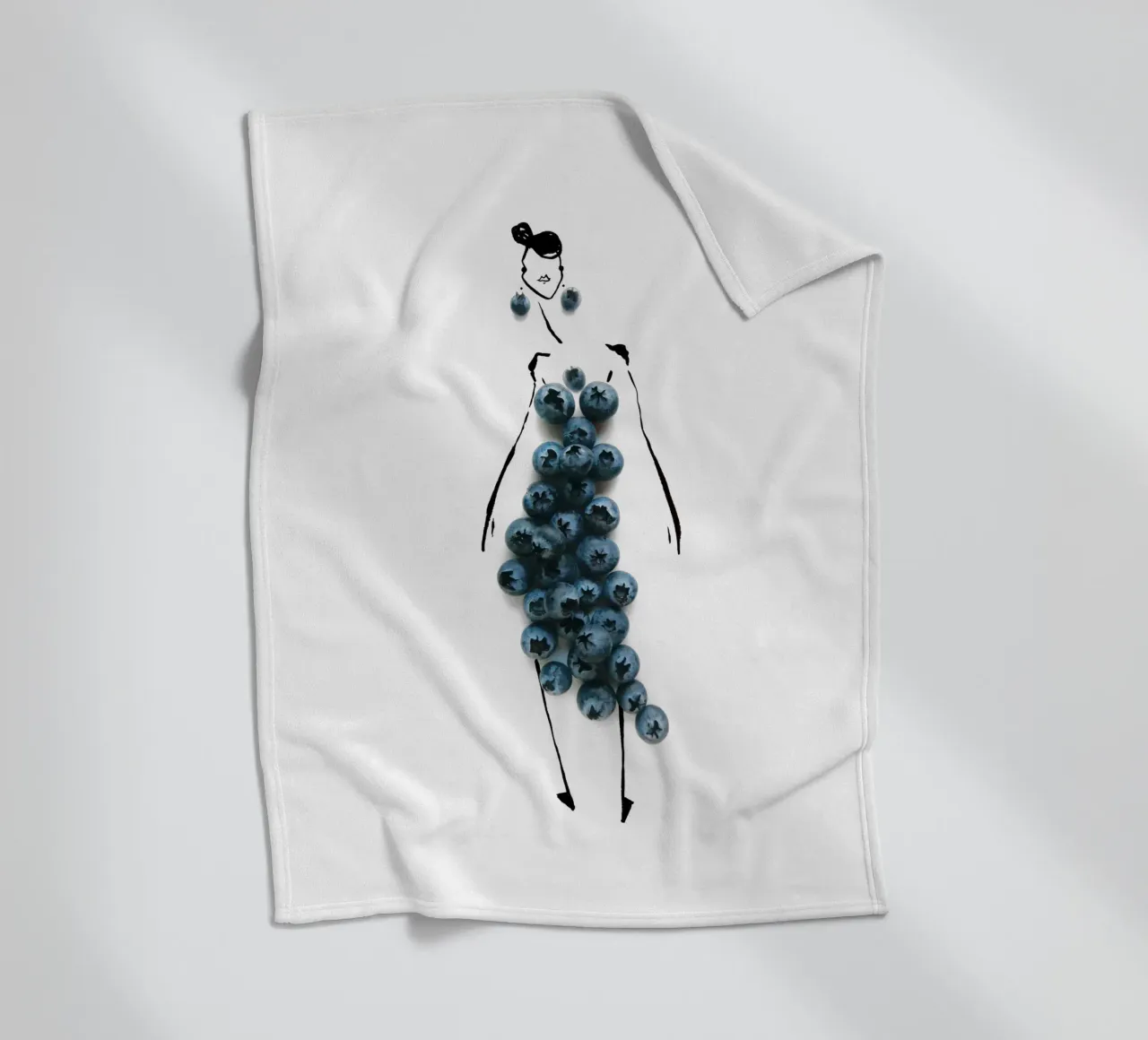 Bluets Fleecedecke von Gretchen Roehrs