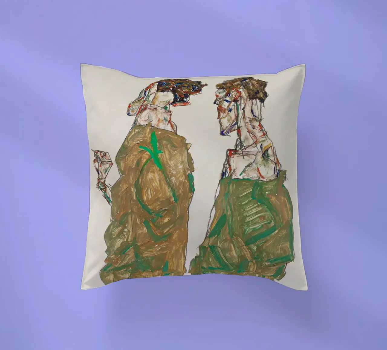 Egon Schiele - Devozione cuscino da William Store