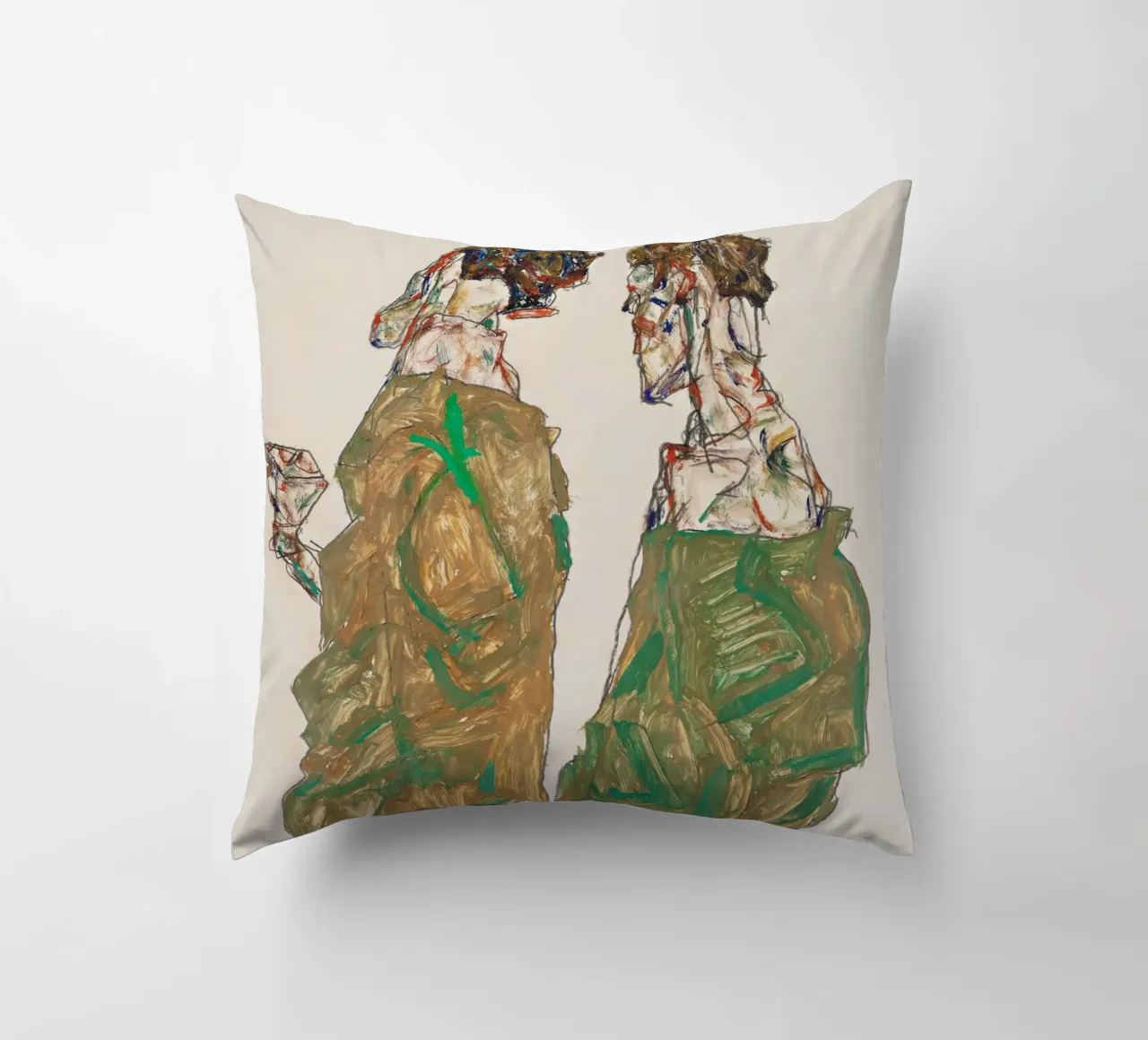 Egon Schiele - Devozione cuscino da William Store