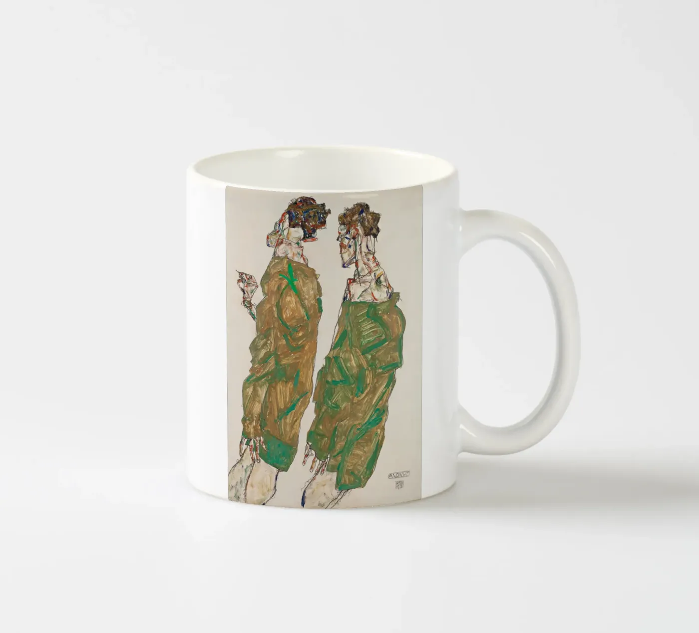 Egon Schiele - Devotion ceramic mug by William Store