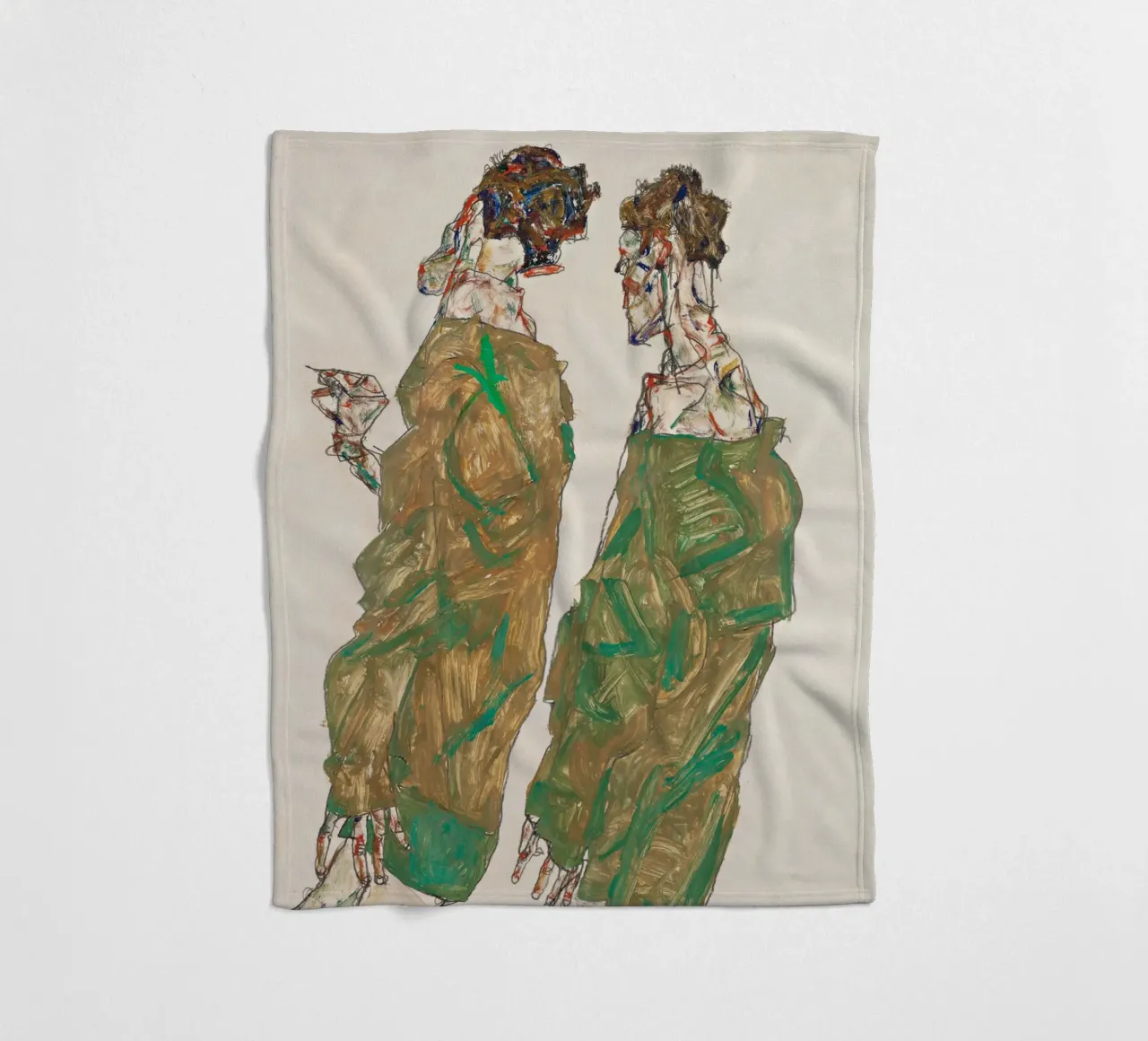 Egon Schiele - Devozione coperta in pile da William Store
