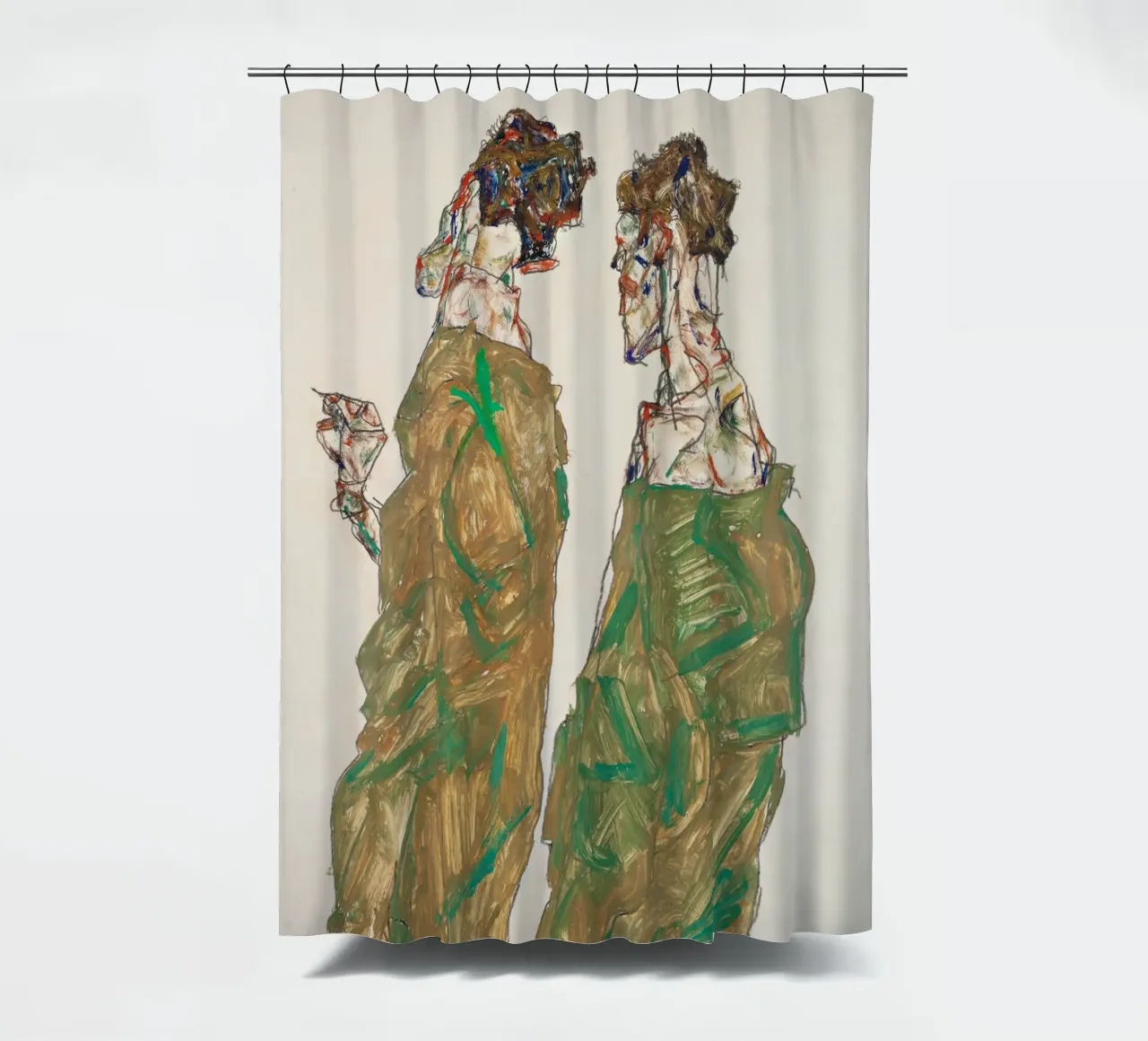 Egon Schiele - Devozione tenda da doccia da William Store