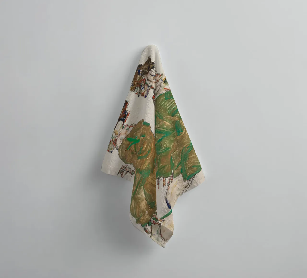 Egon Schiele - Devozione asciugamano da bagno da William Store