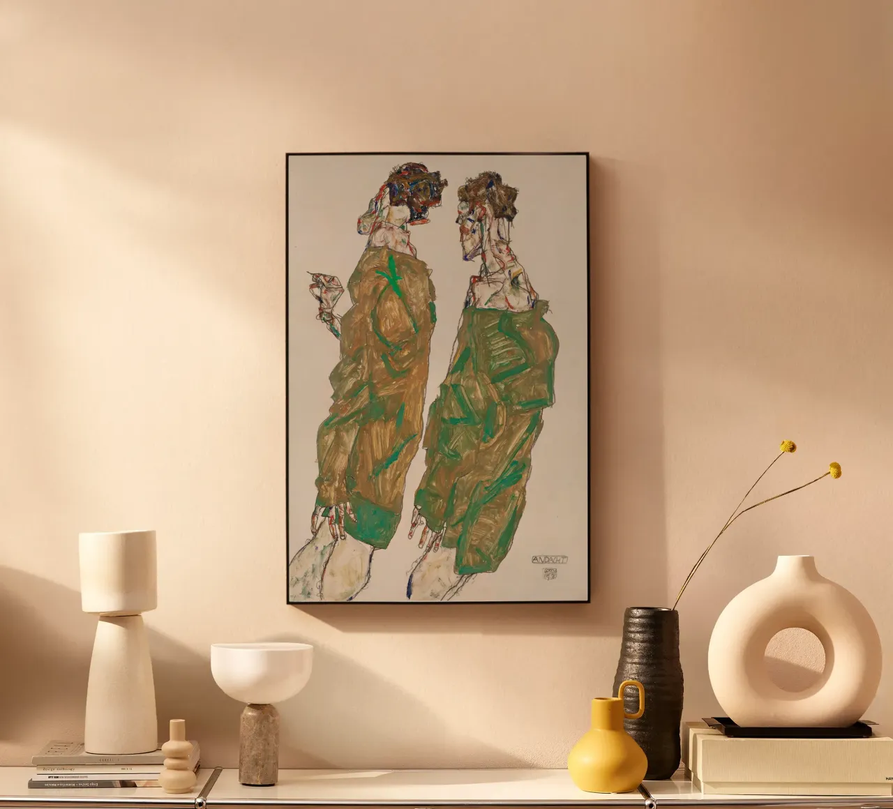Egon Schiele - Devozione alluminio dibond da William Store