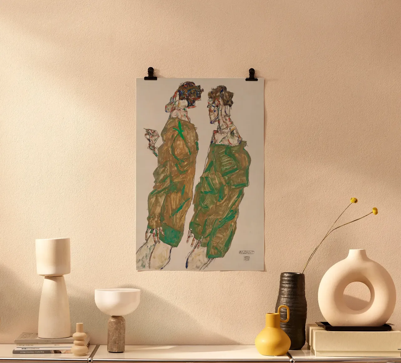 Egon Schiele - Devozione carta hahnemühle da William Store
