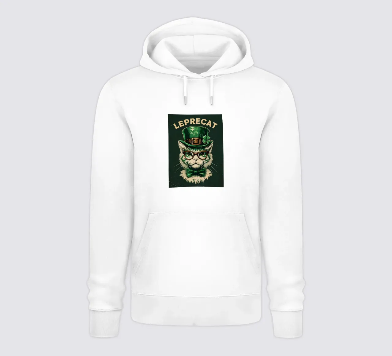 Leprecat Shamrock felpa con cappuccio da RETRO VINTAGE EDITION