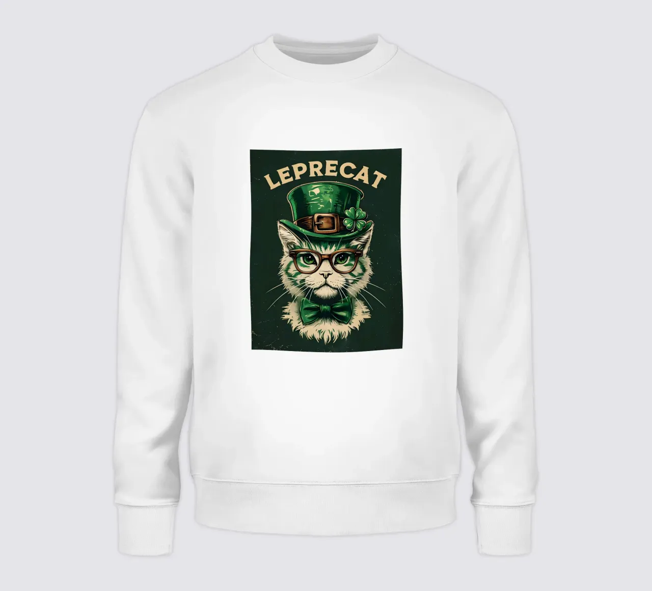 Leprecat Shamrock felpa da RETRO VINTAGE EDITION