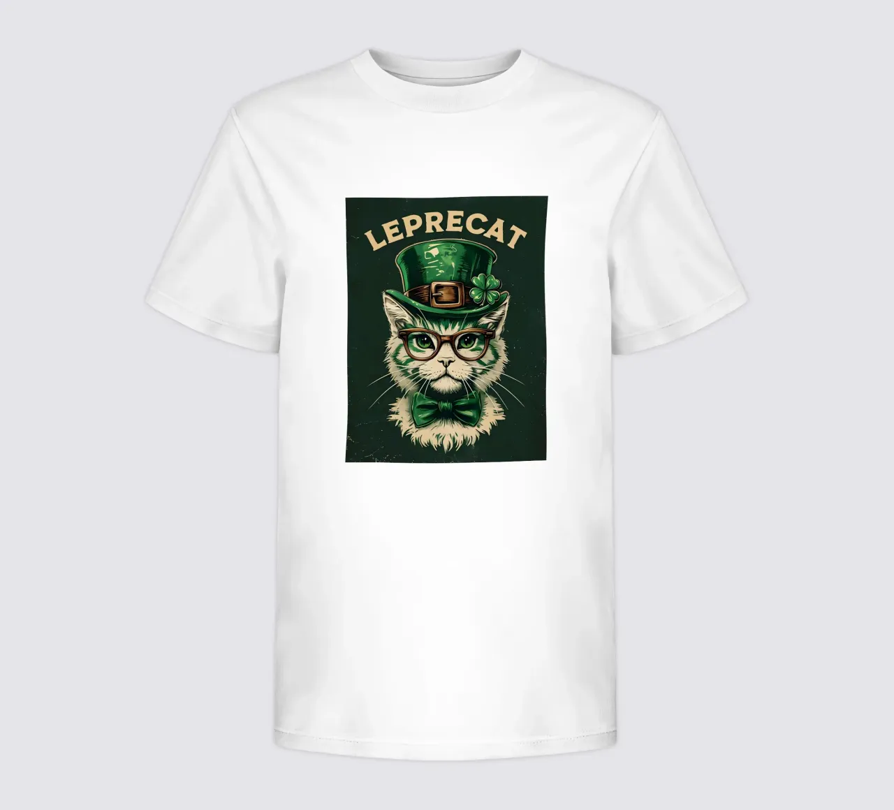 Leprecat Shamrock kids t-shirt by RETRO VINTAGE EDITION