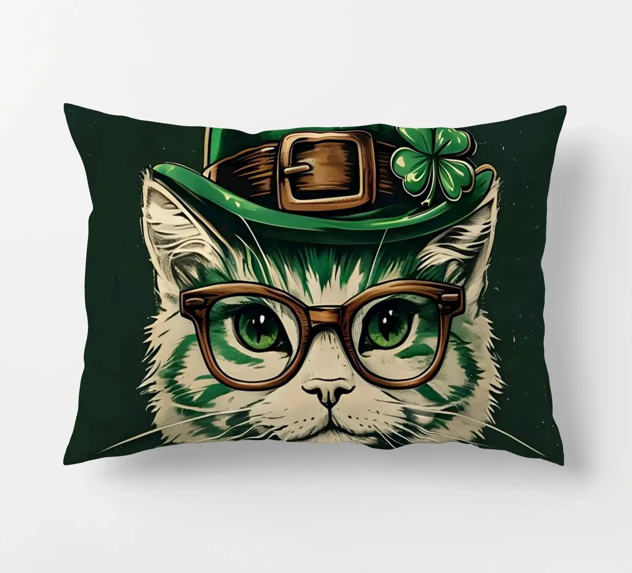 Leprecat Shamrock cuscino da RETRO VINTAGE EDITION