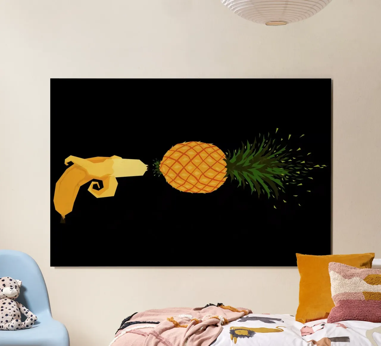 Who shot the pineapple poster con telaio in plastica da Yetiland