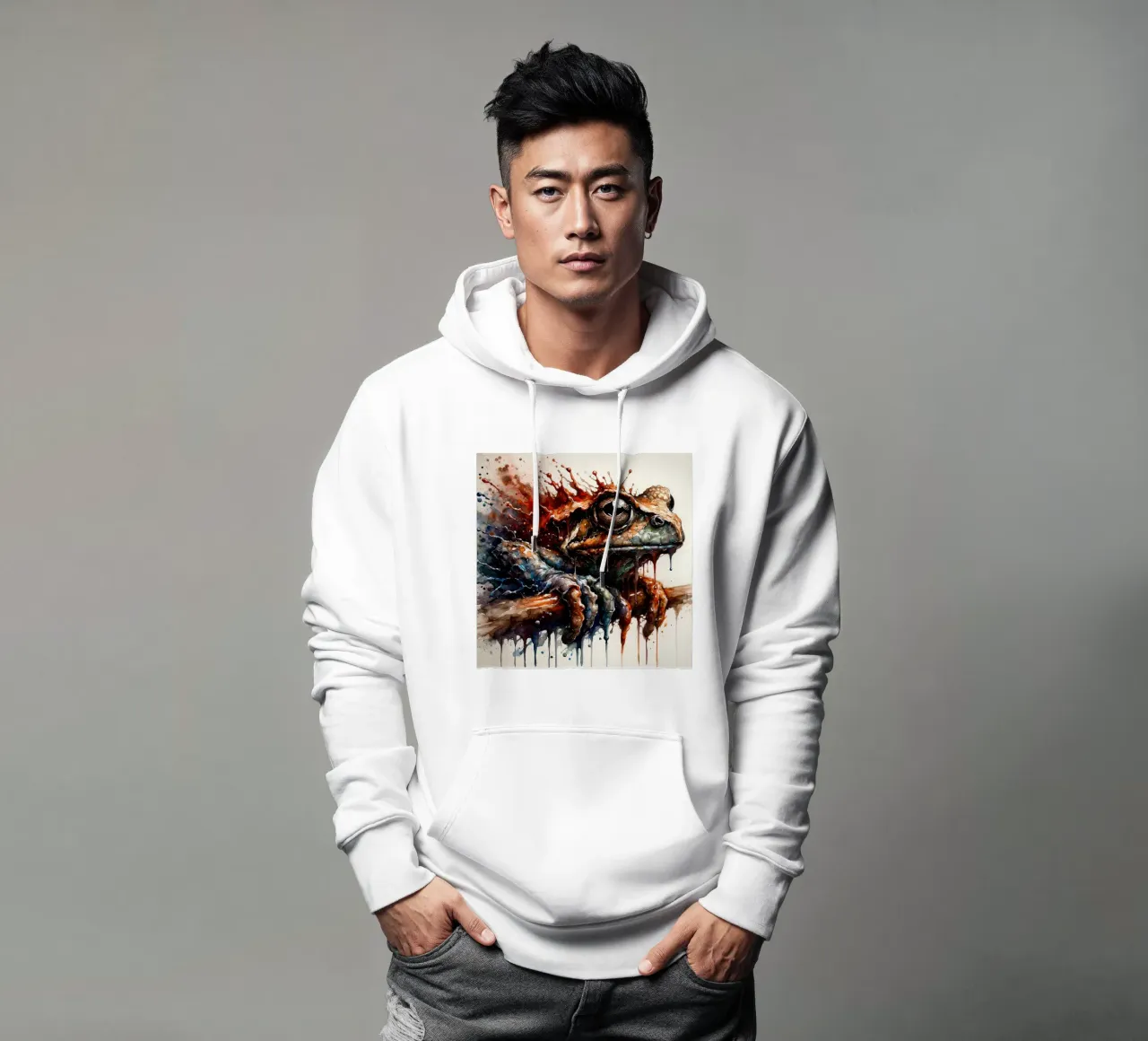Rana poderosa sudadera con capucha de Chromatic Fusion Studio
