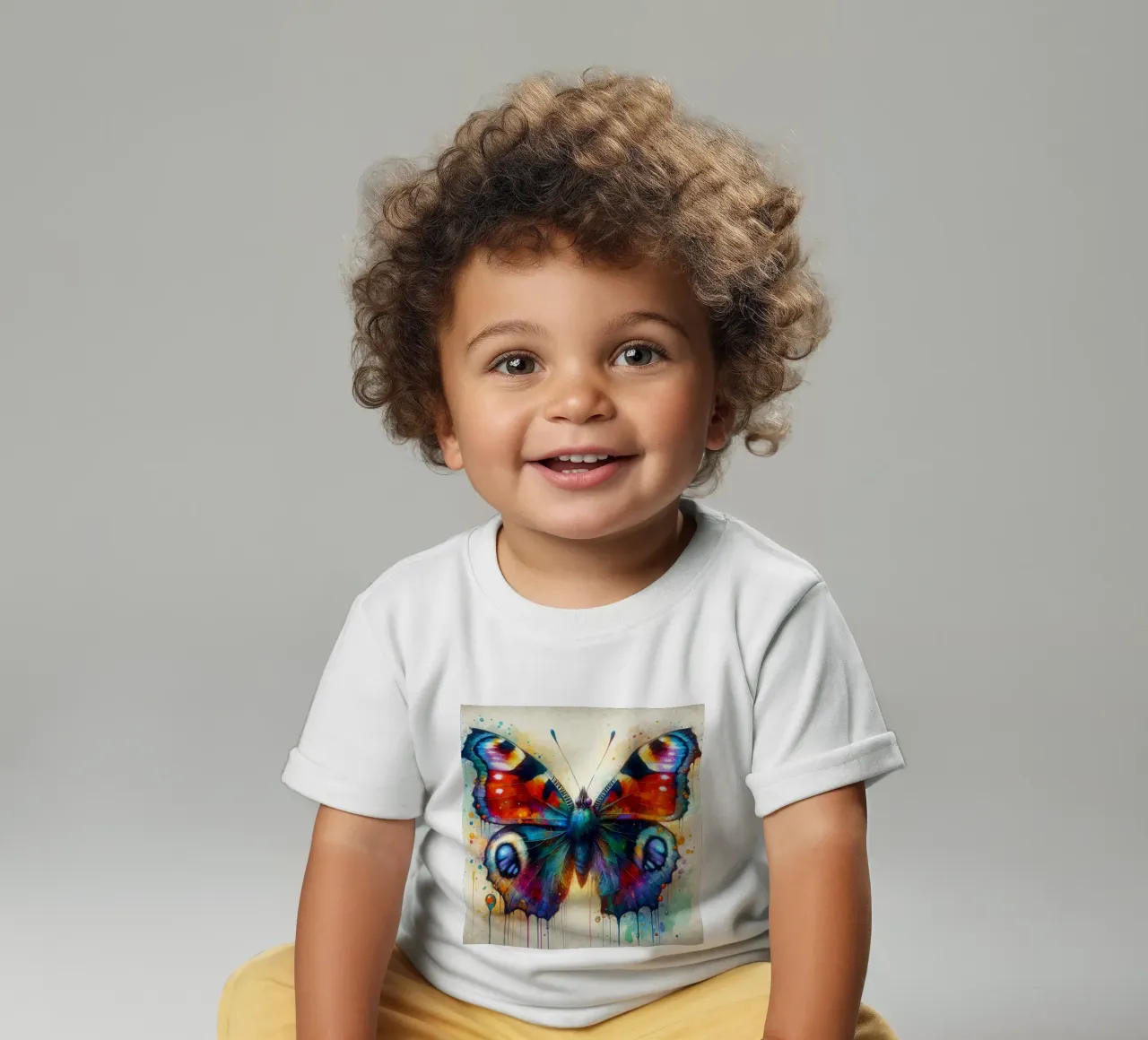 Aquarell Schmetterling Baby T-Shirt von Chromatic Fusion Studio