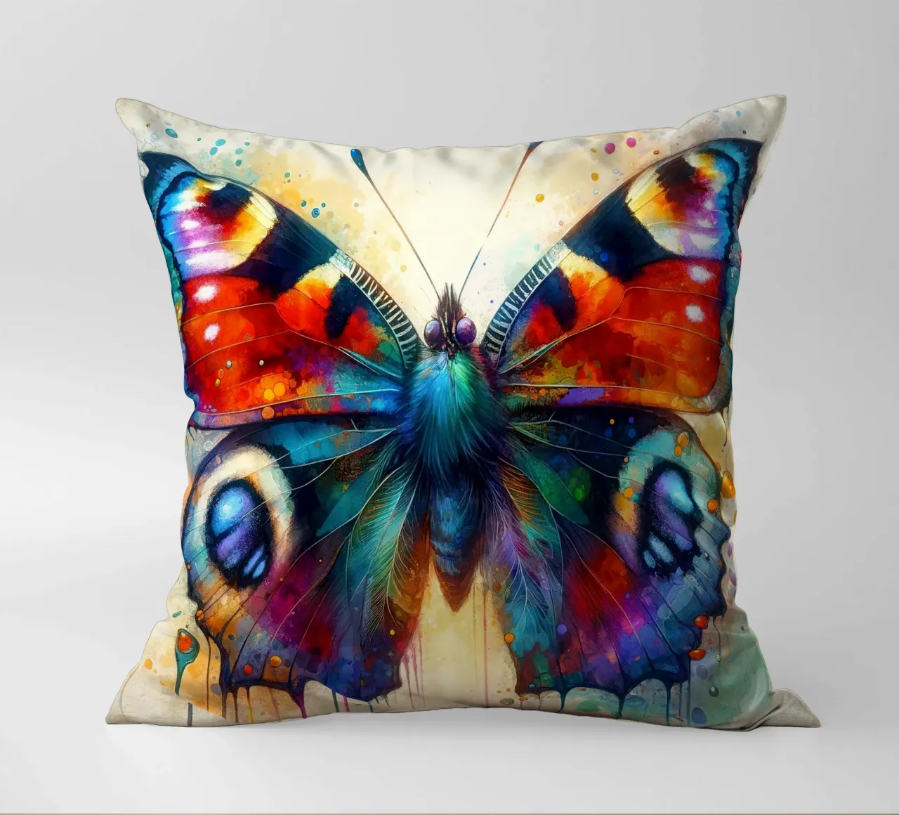 Aquarell Schmetterling Kissen von Chromatic Fusion Studio