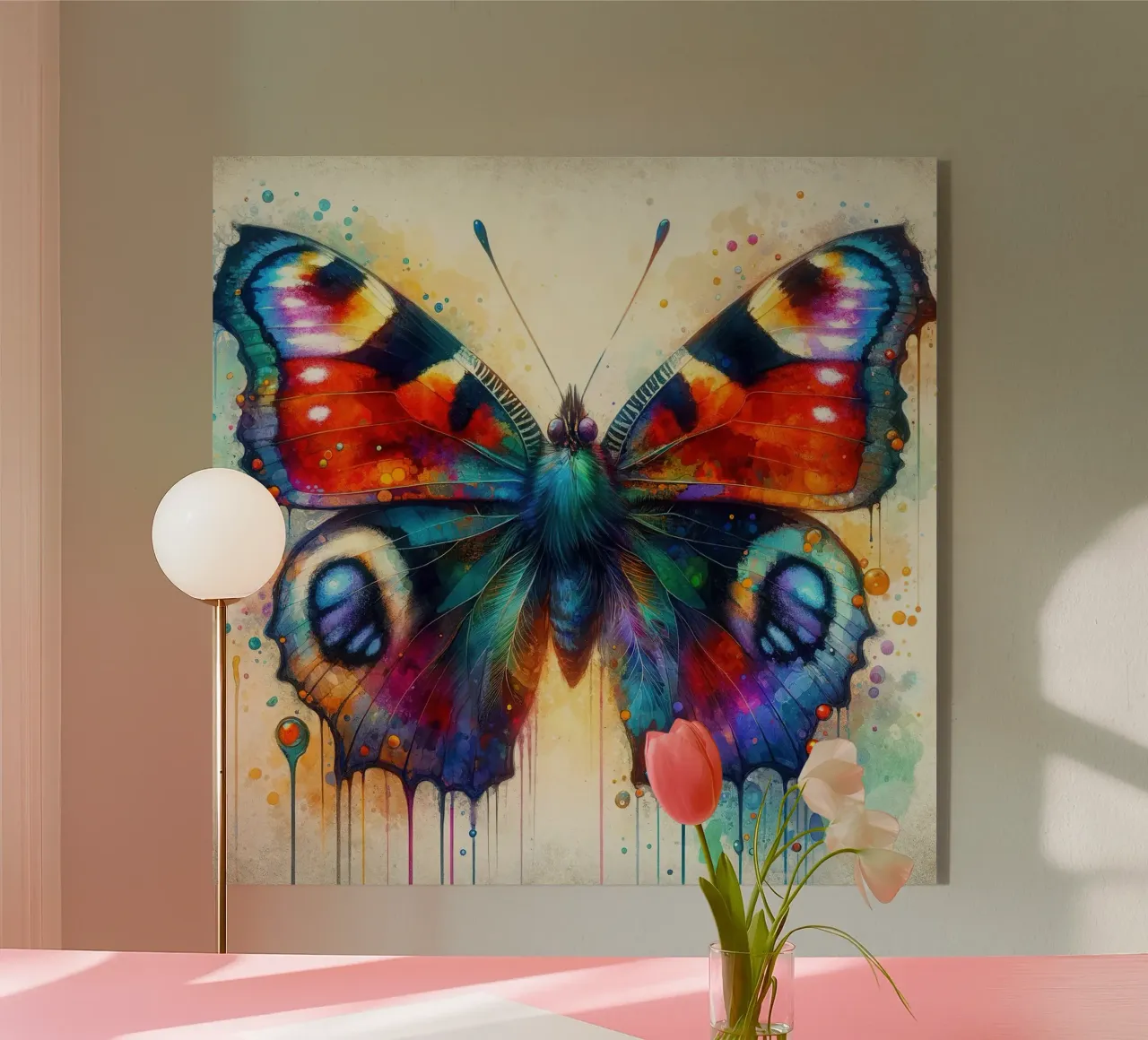 Watercolor Butterfly acrylic glass by Chromatic Fusion Studio