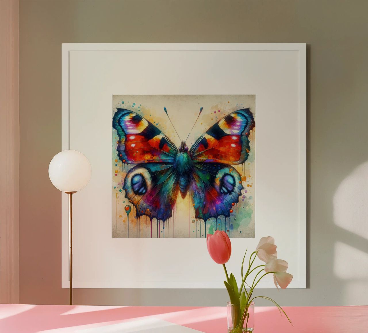 Aquarell Schmetterling Poster von Chromatic Fusion Studio