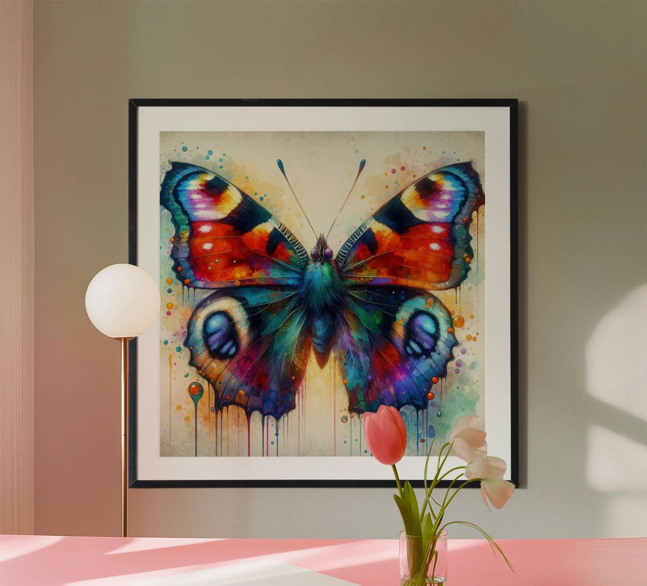 Aquarell Schmetterling Poster von Chromatic Fusion Studio