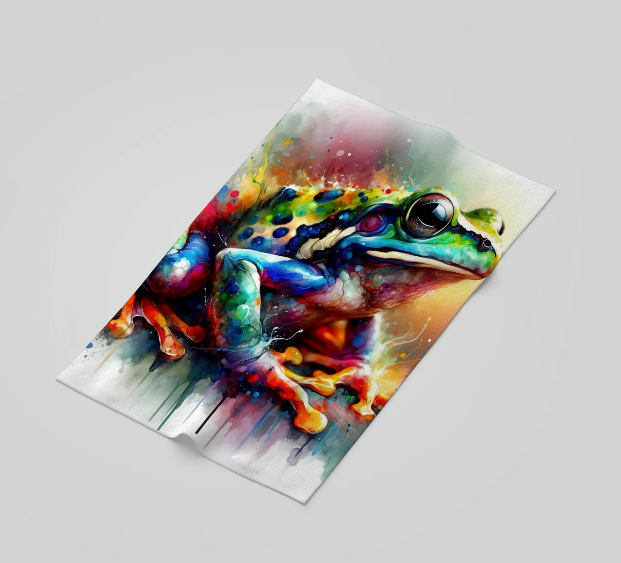 Rana acquerellata telo mare da Chromatic Fusion Studio